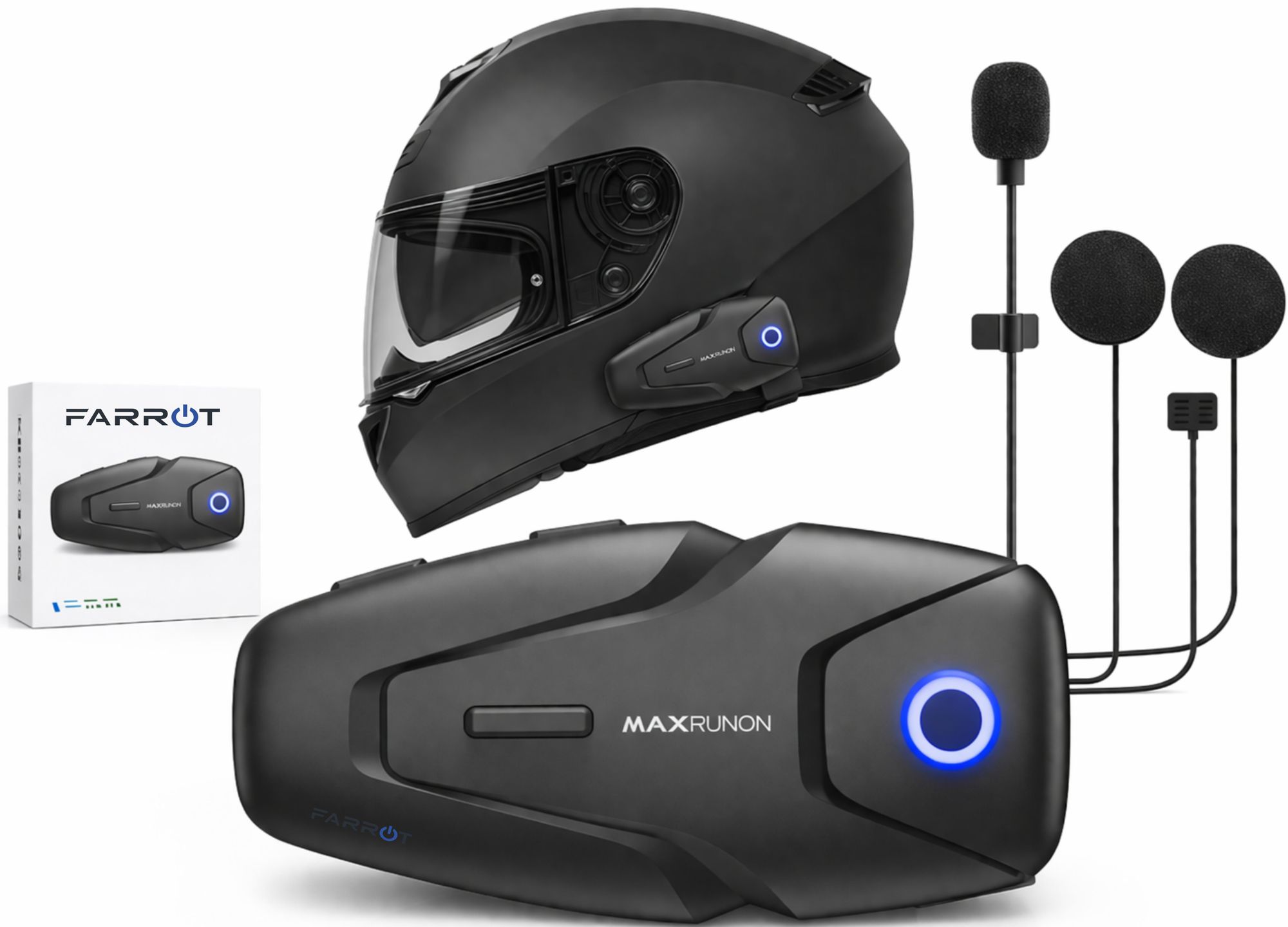 Motocyklový interkom X2 s baterií 500 mAh a dlouhou výdrží
