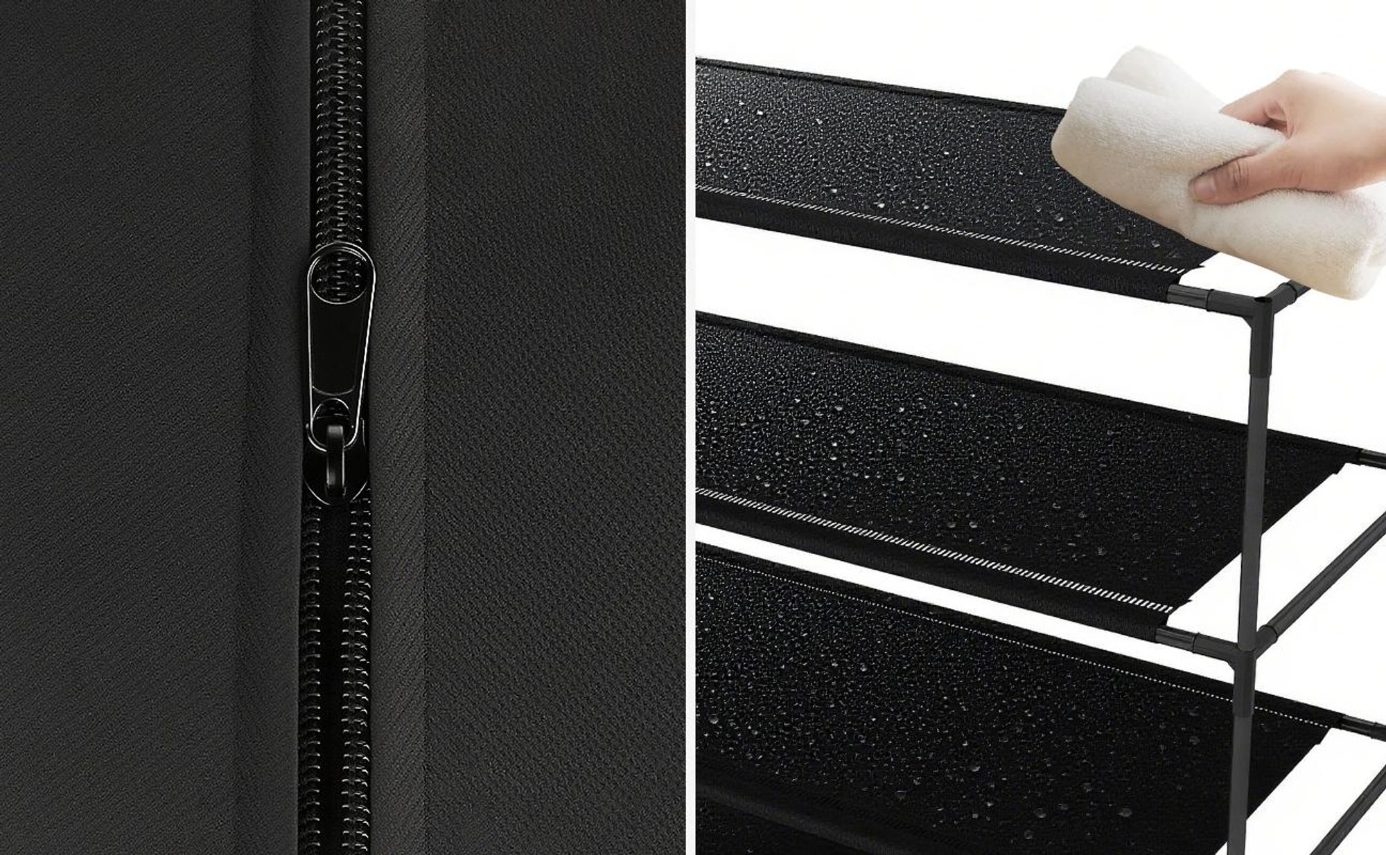 Schuhschrank mit 9 Ebenen, Vliesstoff Schuhaufbewahrung, Schuhständer Platzsparend, Schuhregal für Flur Schlafzimmer Kleiderschrank, Breite 58 cm
