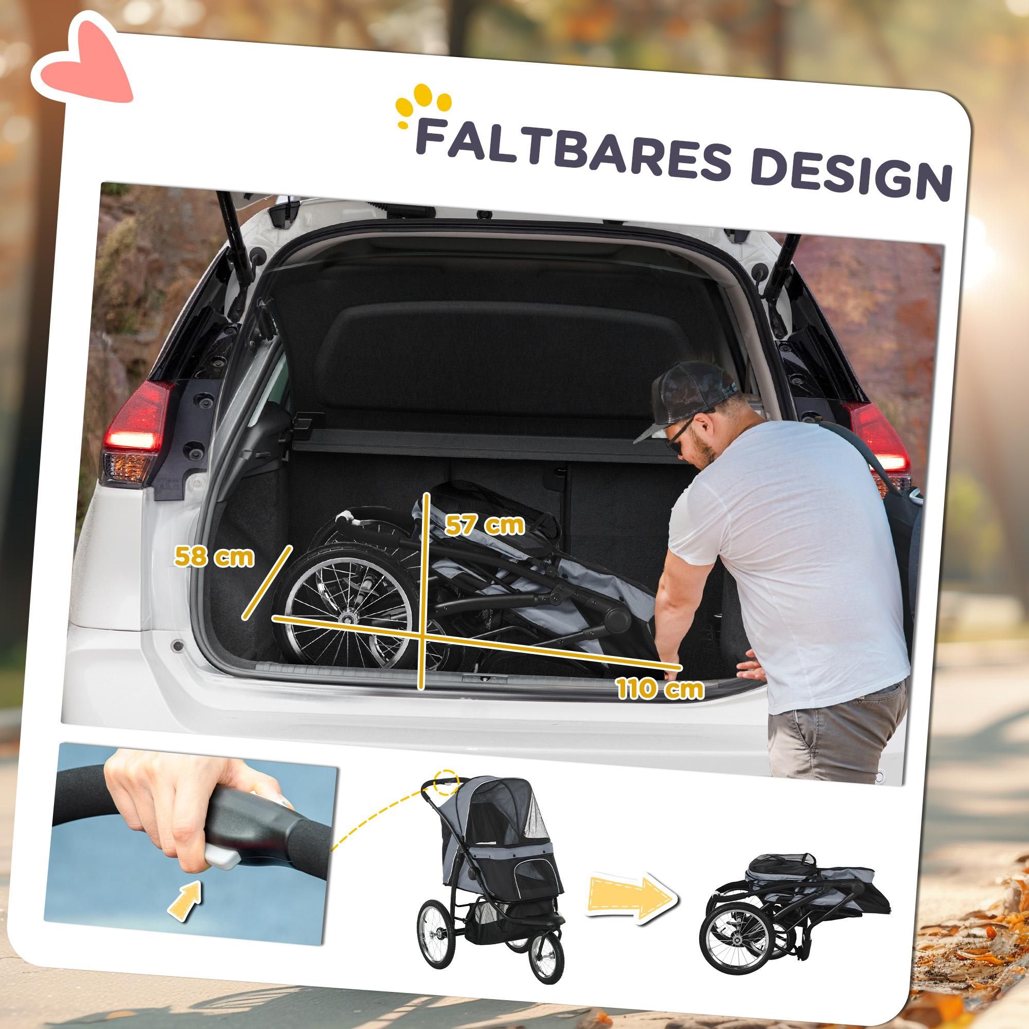 klappbar katzenwagen hund