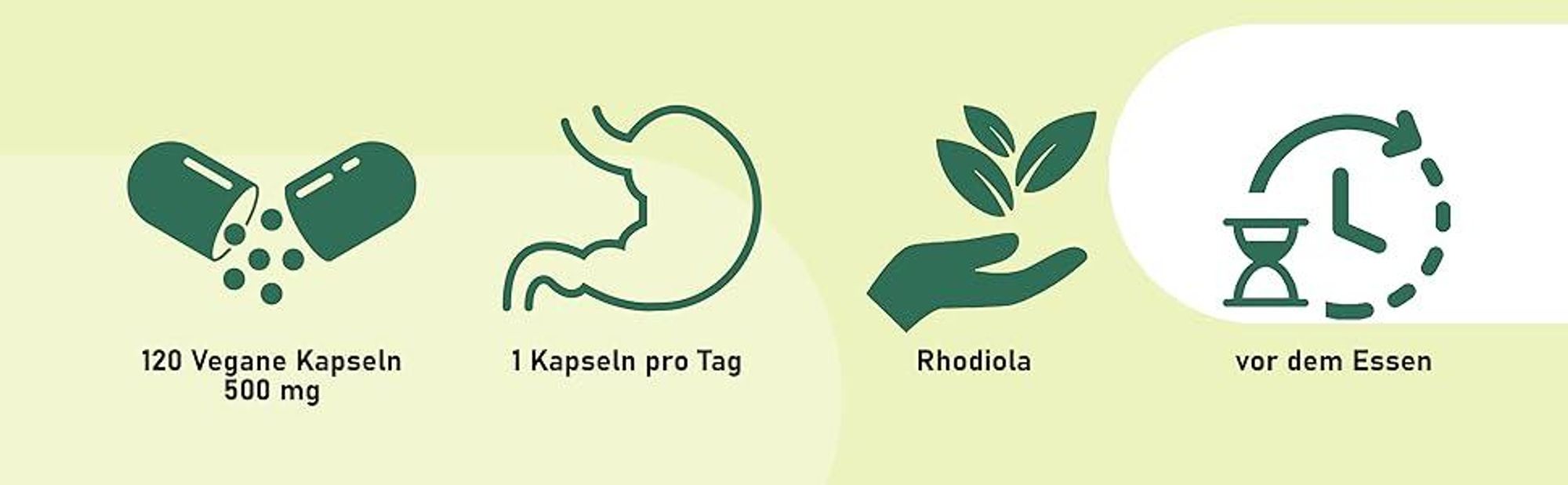 das stärkste Rhodiola Rosea I 500mg I 120 vegane Kapseln I 1 Kapsel pro Tag I Rhodiola Rosea Kapseln Hochdosiert in 1 Kapsel I Rosenwurz im Beutel