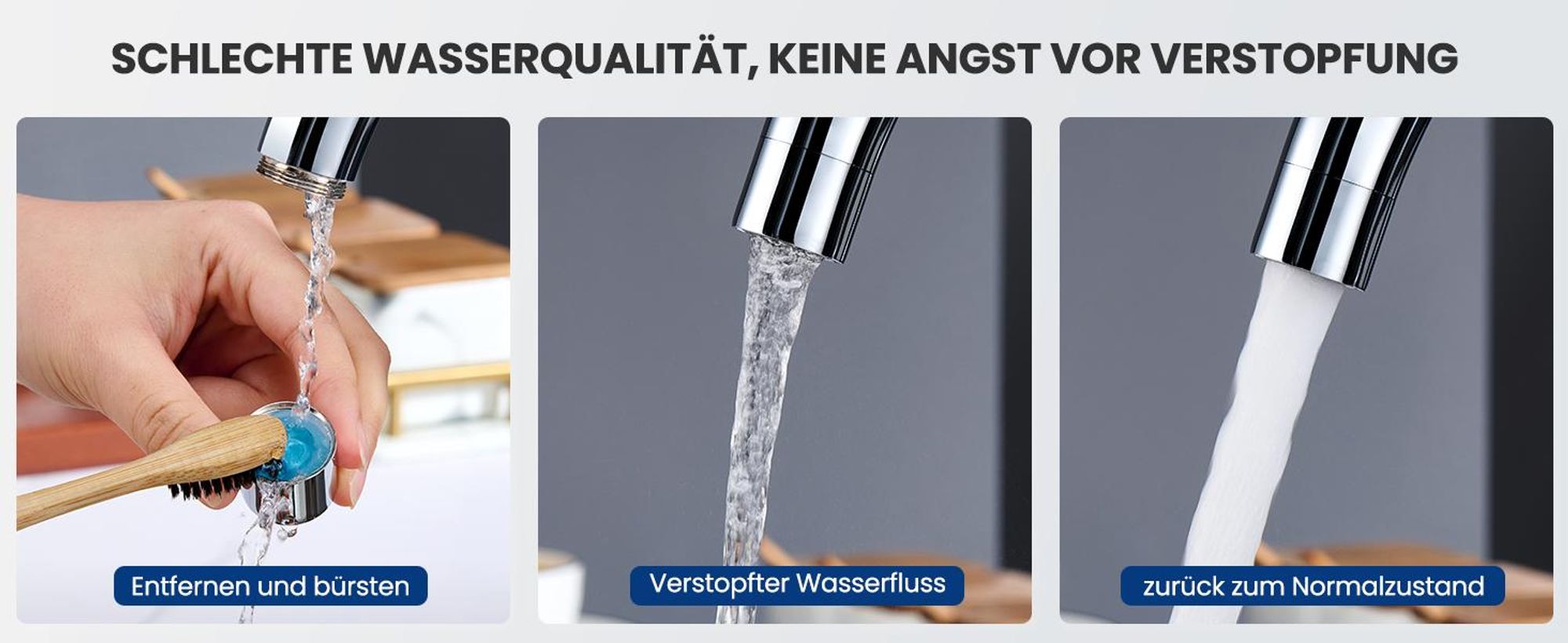 CECIPA MAX Küchenarmatur aus Edelstahl, Keramikventileinsatz, einhändige 360-Grad-Drehung, Warm- und Kaltwasser, 40 % Wasserersparnis,Chrom