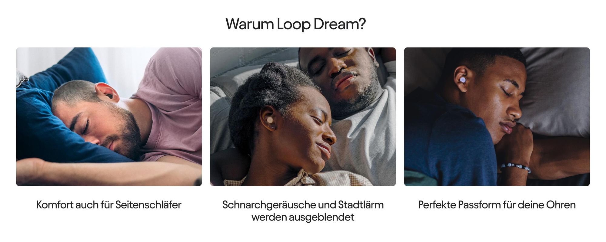 Loop Dream Ohrstöpsel aus Silikon & Memory-Schaum für erholsamen Schlaf, 27 dB SNR