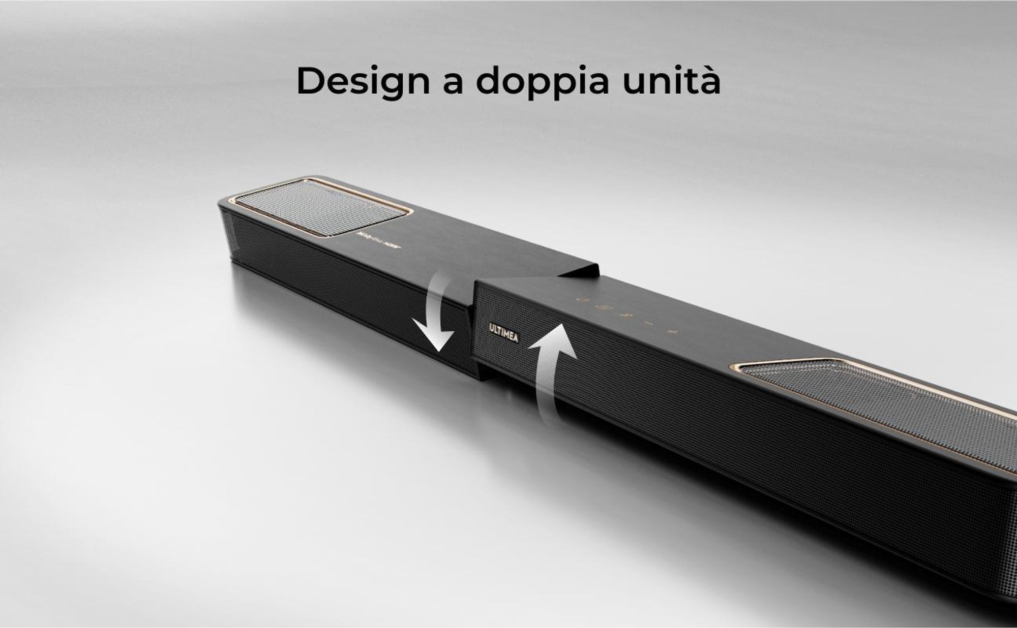 ULTIMEA Soundbar a 3.1.2 canali con Dolby Atmos, sistema surround per TV con subwoofer da 6,5 pollici, Bluetooth 5.4, HDMI eARC, 360W, Skywave F30 Boom