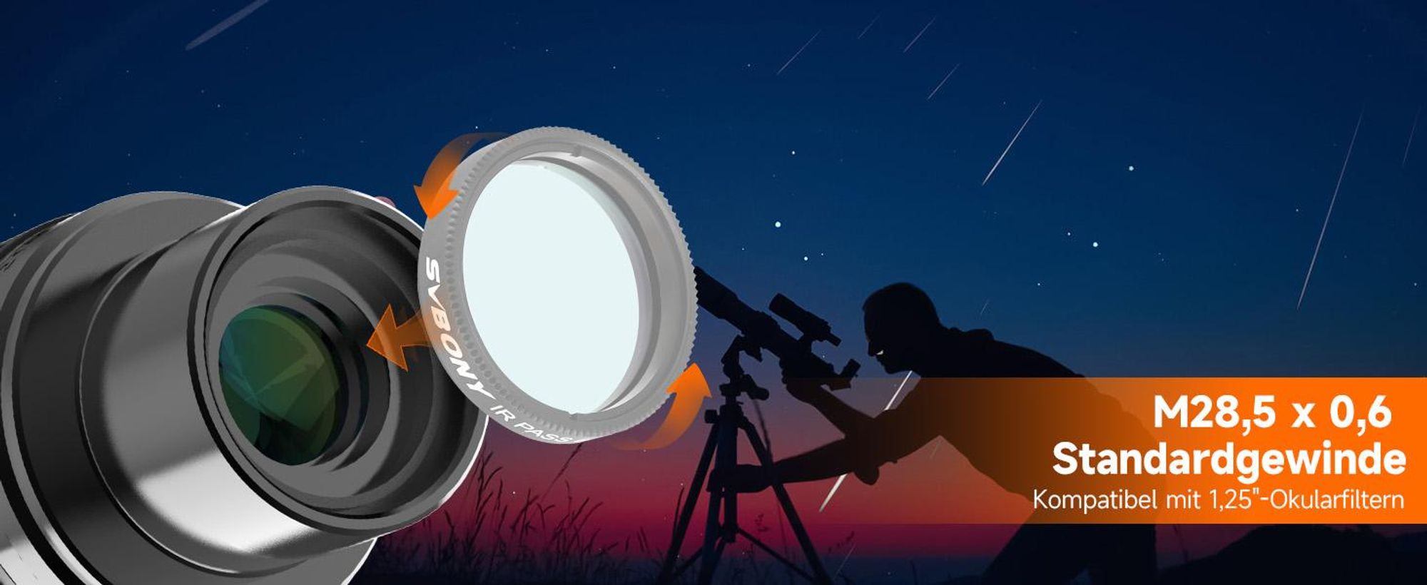 Svbony SV135 Teleskop Okular, 1,25 Zoll, 7–21 mm Zoom, 52-Grad-Sichtfeld, FMC 5-Element-3-Gruppen, Teleskop Zubehör für astronomische Beobachtung