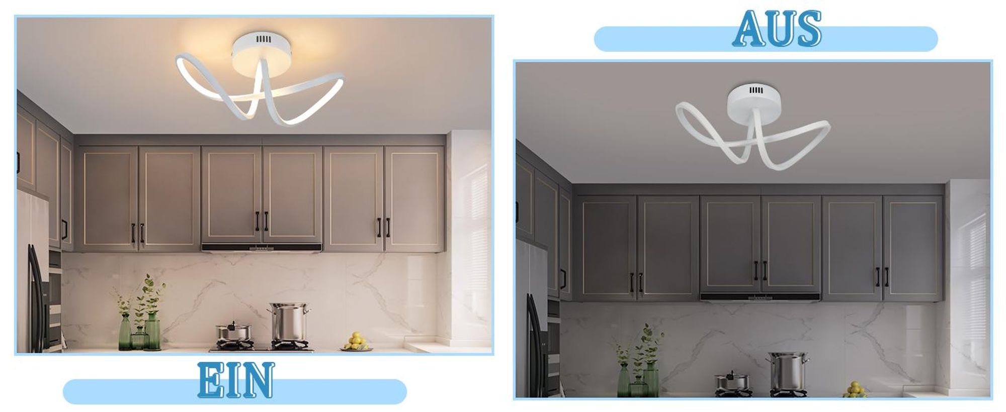 ZMH Plafonnier LED 12W Lampe de Plafond Salon Chrome Moderne Lampe de Cuisine Intérieure Blanc Chaud 3000K Éclairage de Plafond pour Chambre
