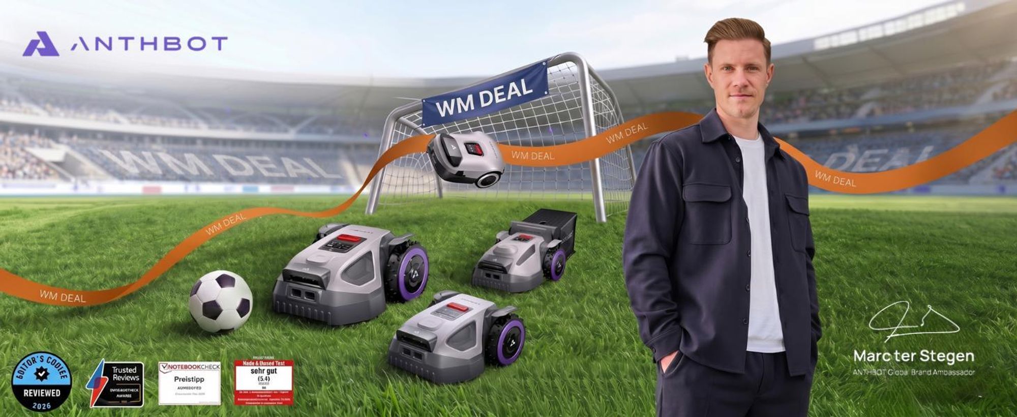 ANTHBOT M5 Perfekter Rasen mit maximaler Leichtigkeit Kompakt, Leistungsstark, Kabellos