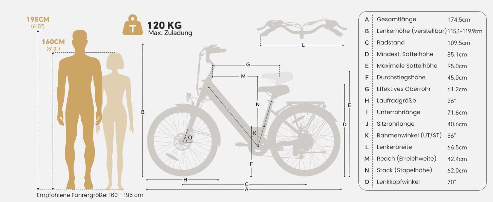 Touroll J2 ST Pro E-Bike Tiefeinsteiger mit 250W Motor, 100km Reichweite, Hydraulikbremsen, Shimano 7-Gang