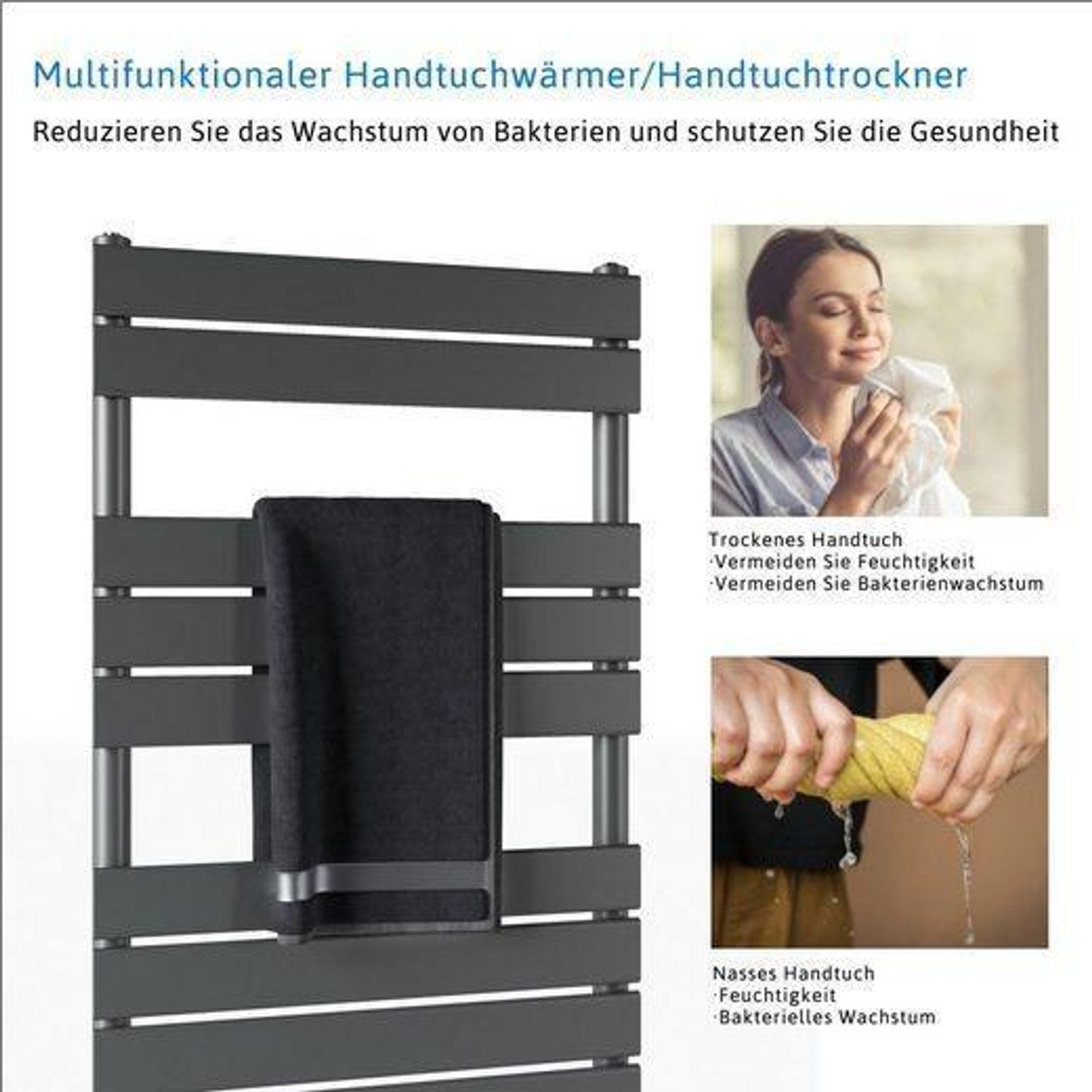 Acezanble Design Heizkörper Flach 1600 x 450 mm Weiß Doppellagig Vertikal Paneelheizkörper Mittelanschluss Radiator Heizung für Wohnzimmer 1593W