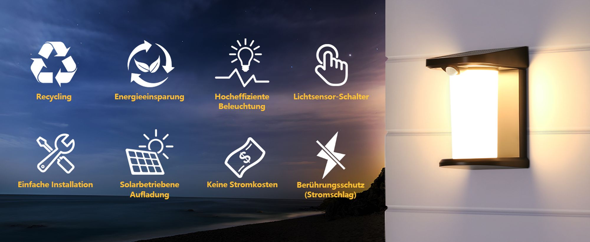 ZMH Solarlampen für Außen mit Bewegungsmelder Solar Wandleuchte Aussen Solarleuchte Garten Outdoor 2 Modi Wasserdichte Aussenleuchte 3000K Warmweiß LED Aussenlampe für Hof Stufen Haustür Flur