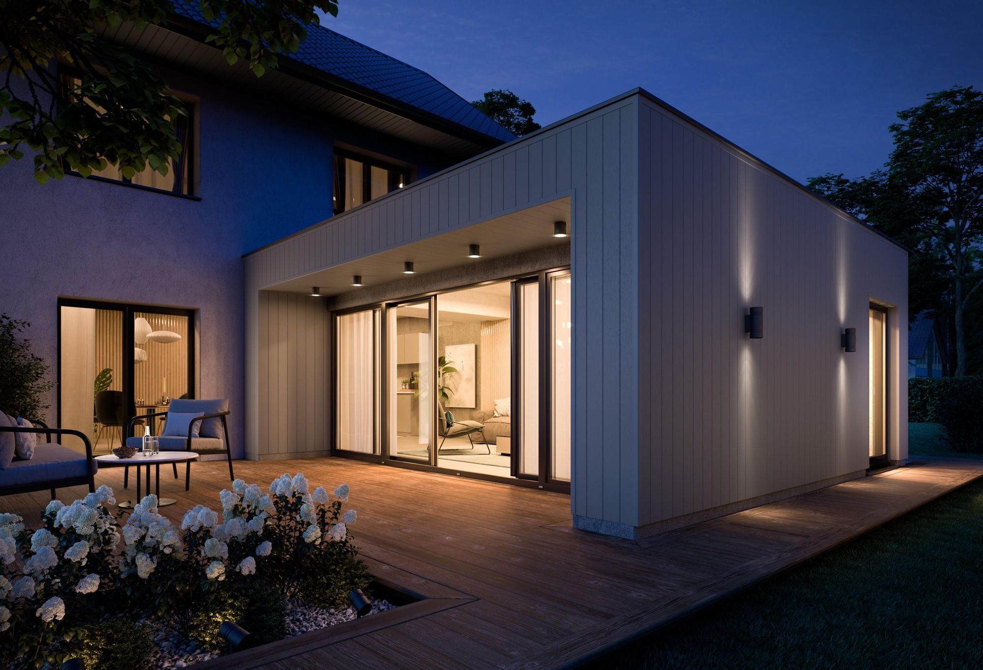 VILO Kunststoffpaneele SV-03 Siding - 3m Länge - Weiß Holzoptik - Für Fassade Dachuntersicht und Innenwand – Witterungsbeständig - 10 Stück Set
