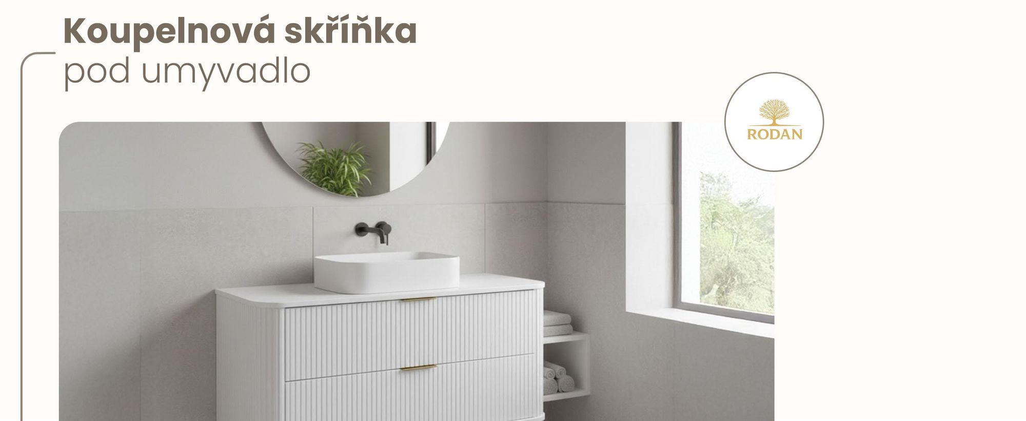 Koupelnová Skříňka 120 CM Bílý Matný MDF 2 Zásuvky
