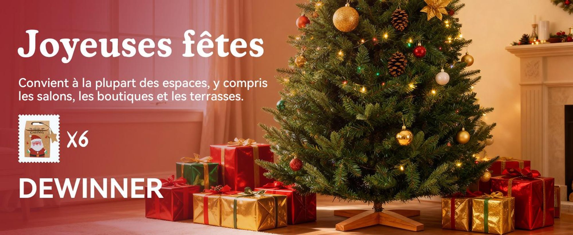 Sapin de Noël Artificiel DEWINNER 180 cm,, Branches PE PVC Réglables, Support en Bois Stabilisé, Extra Dense et Réaliste, Montage Rapide