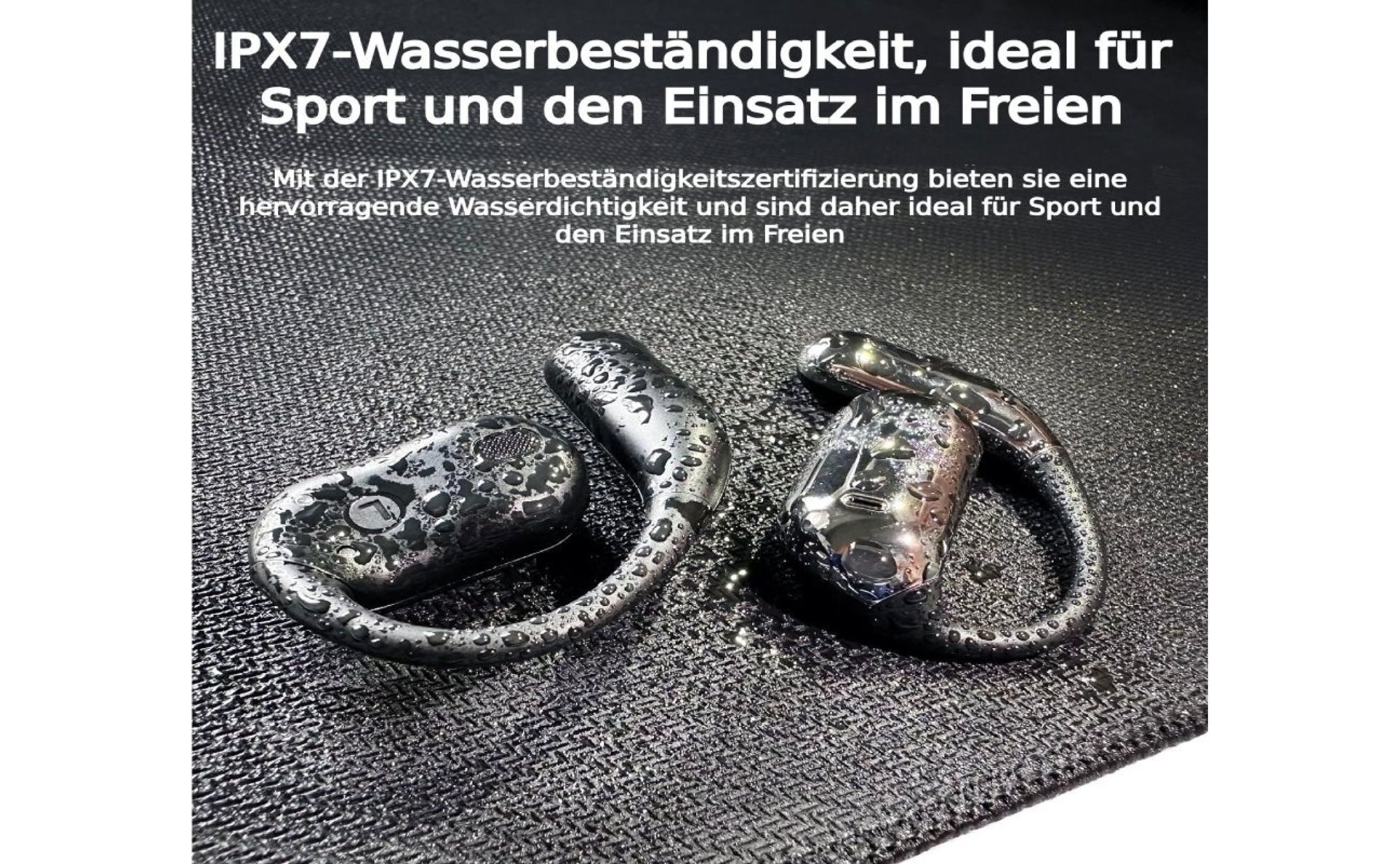 Bluetooth Kopfhörer, Open Ear Kopfhörer, In Ear Kopfhörer, Bluetooth 5.3 Sport-Kopfhörer ( HiFi Stereo, 60 Std Laufzeit, IPX7)