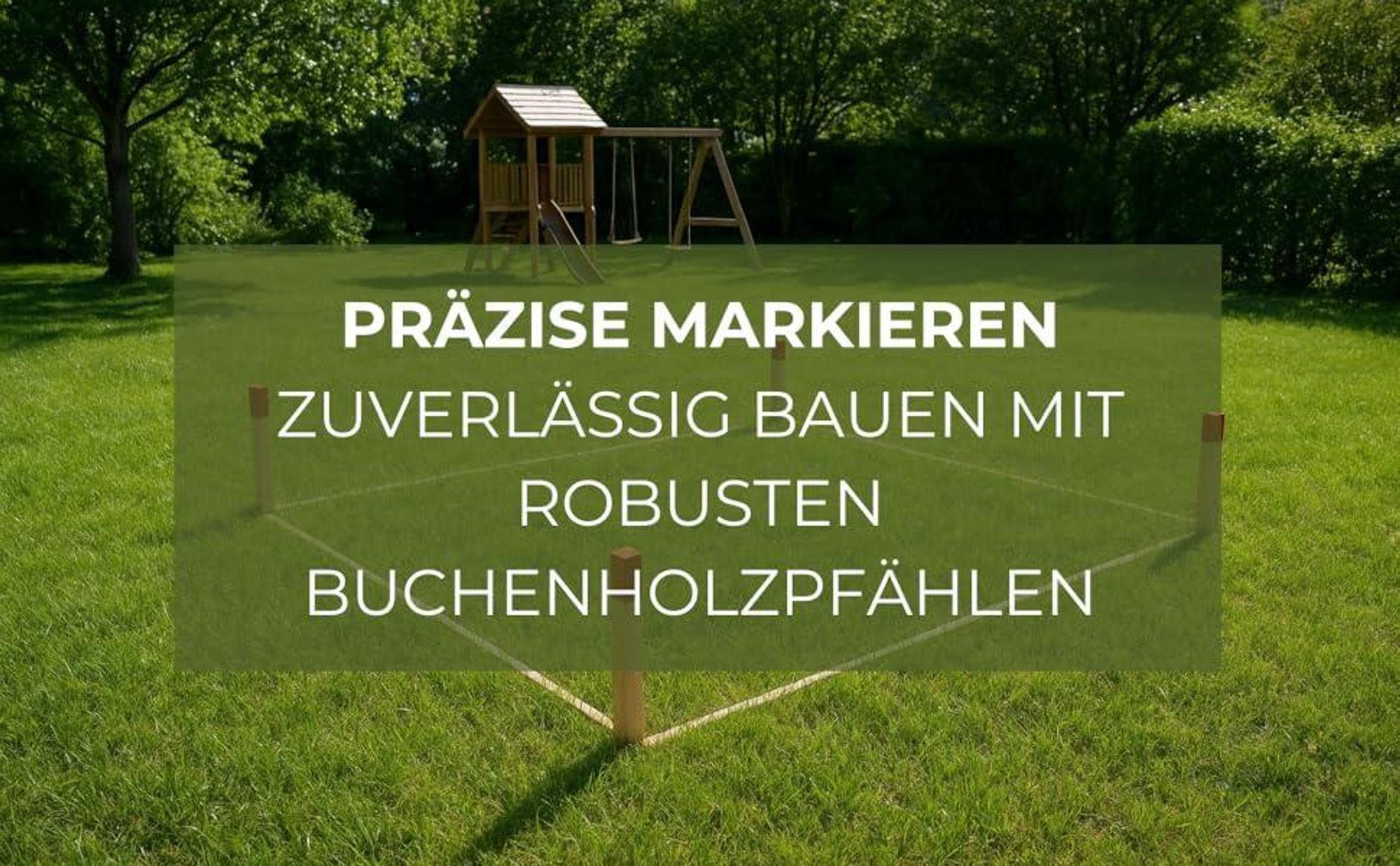 50 Stück Holzpfähle Buche 100 cm – Vermessungspfähle Quadratisch 25x25 mm, Robuste Vermessungspfosten mit Orange Spitze, Pflanzstäbe & Zaunpfosten