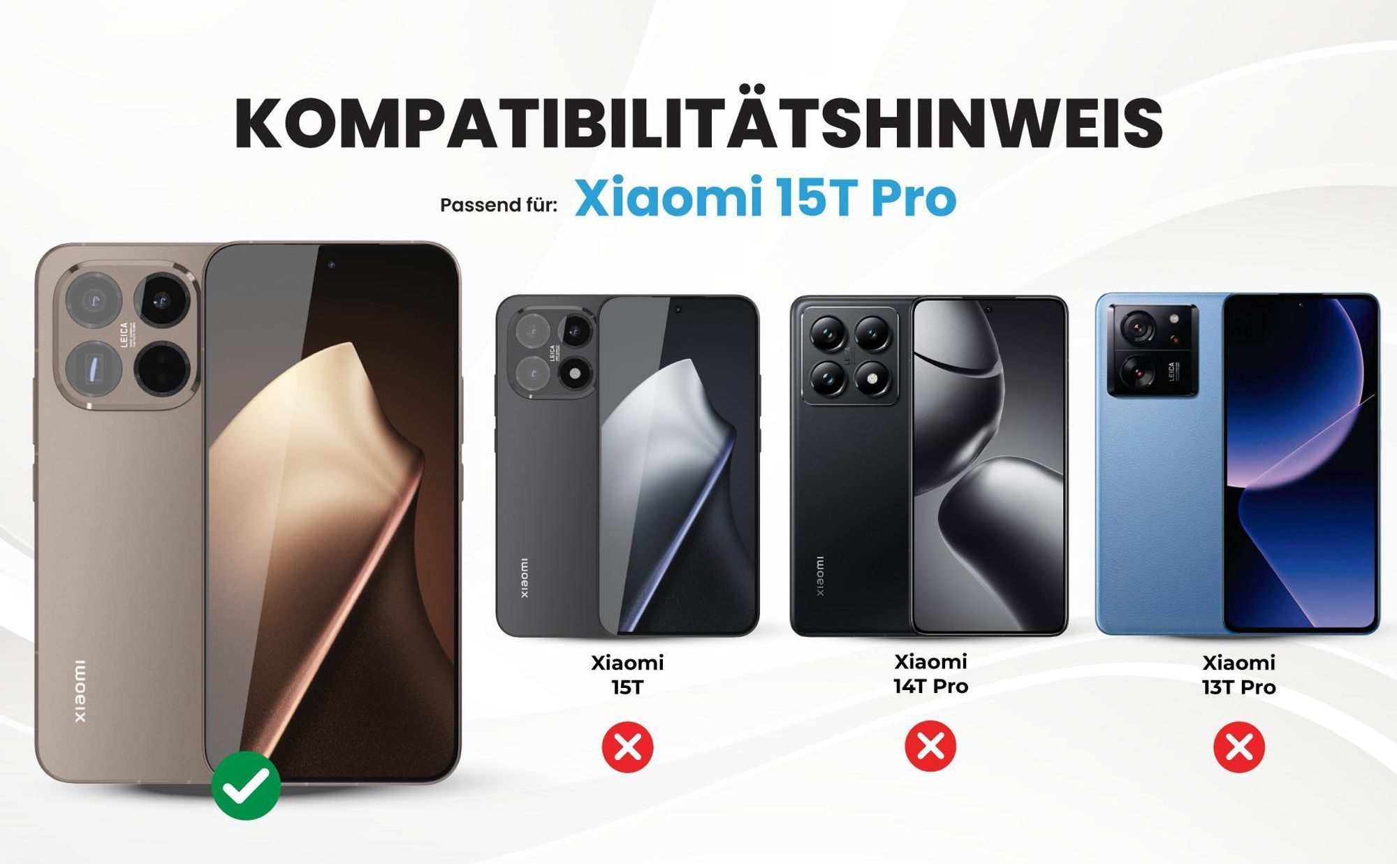 Kompatibilitätshinweise Hülle für Xiaomi 15T Pro