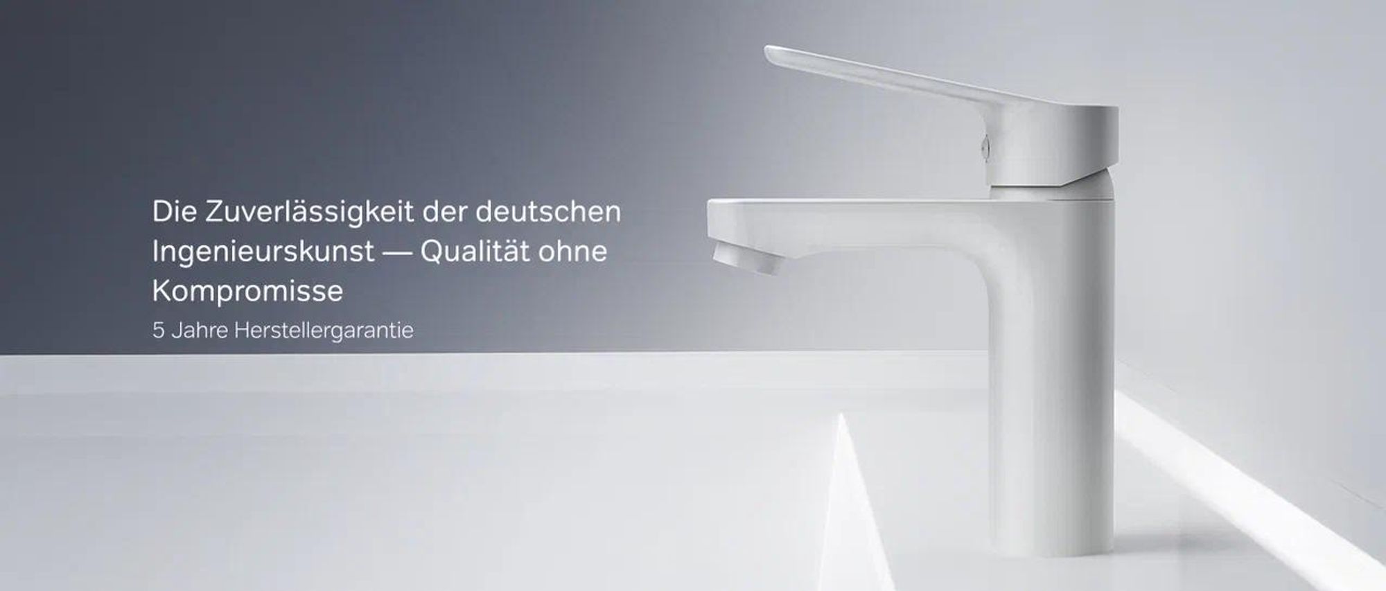 AM.PM Wasserhahn Bad Weiss Waschtischarmatur Bad Armatur Mischbatterie Waschbeckenarmatur Einhebelmischer Badezimmer