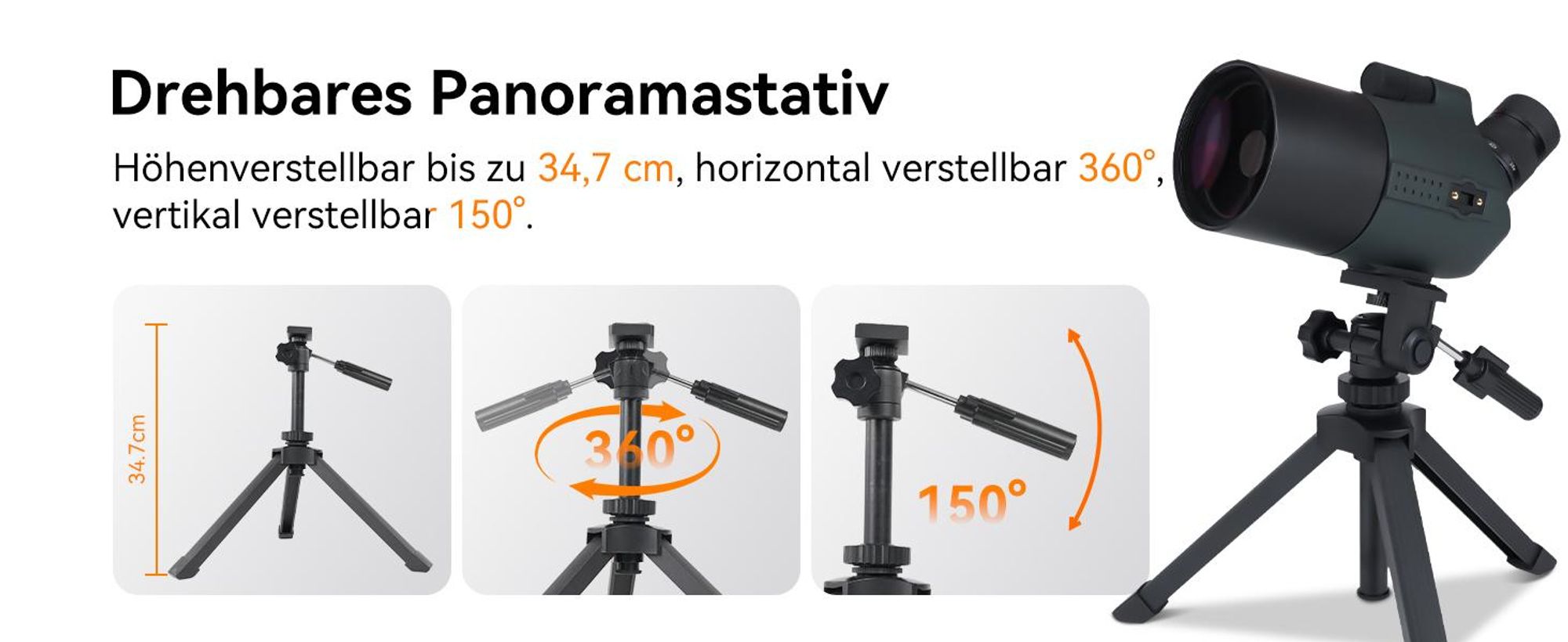 Svbony SV41Pro Mak Spektiv, 28-84X80 HD FMC Dual Speed Fokus, Kompatibel mit WLAN Kamera SC001 Digiscoping, mit Stativ für Stargazing Vogelbeobachtung