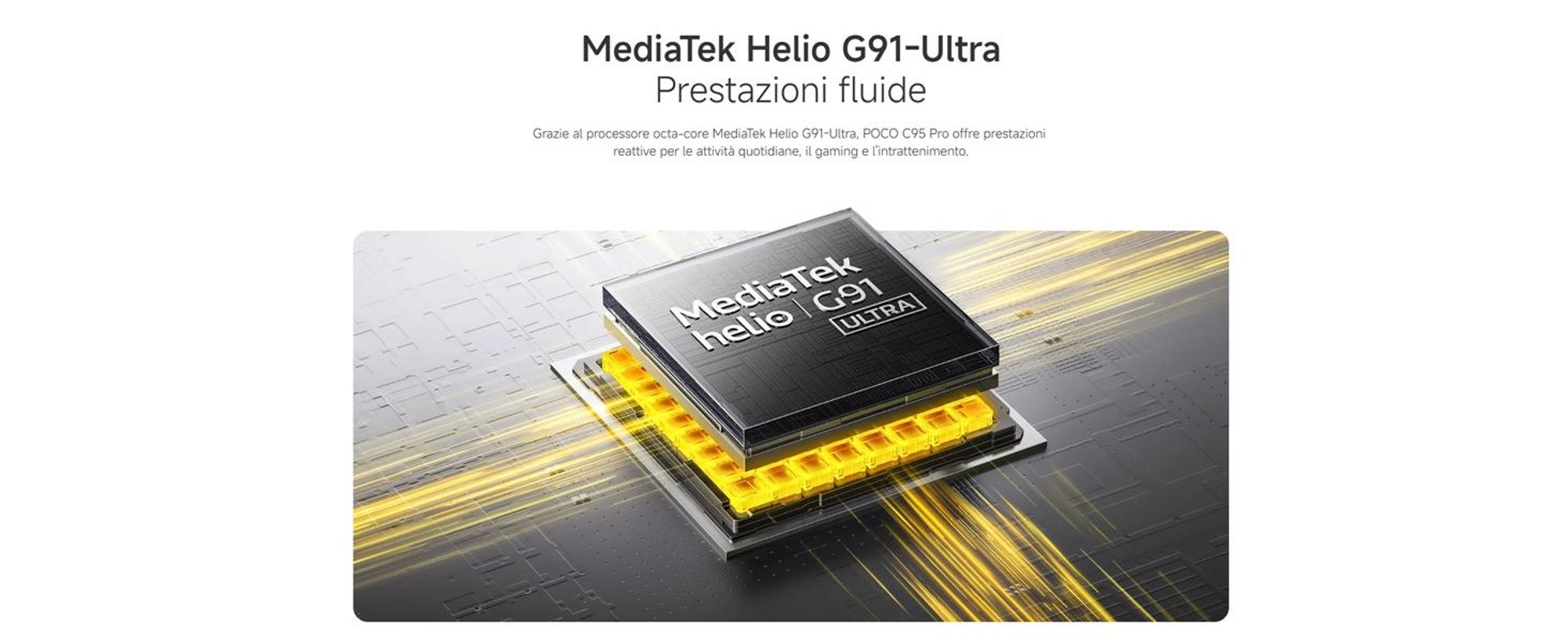 Xiaomi Poco C95 Pro, smartphone 4G, 6 + 128 GB, nero, batteria da 7500 mAh