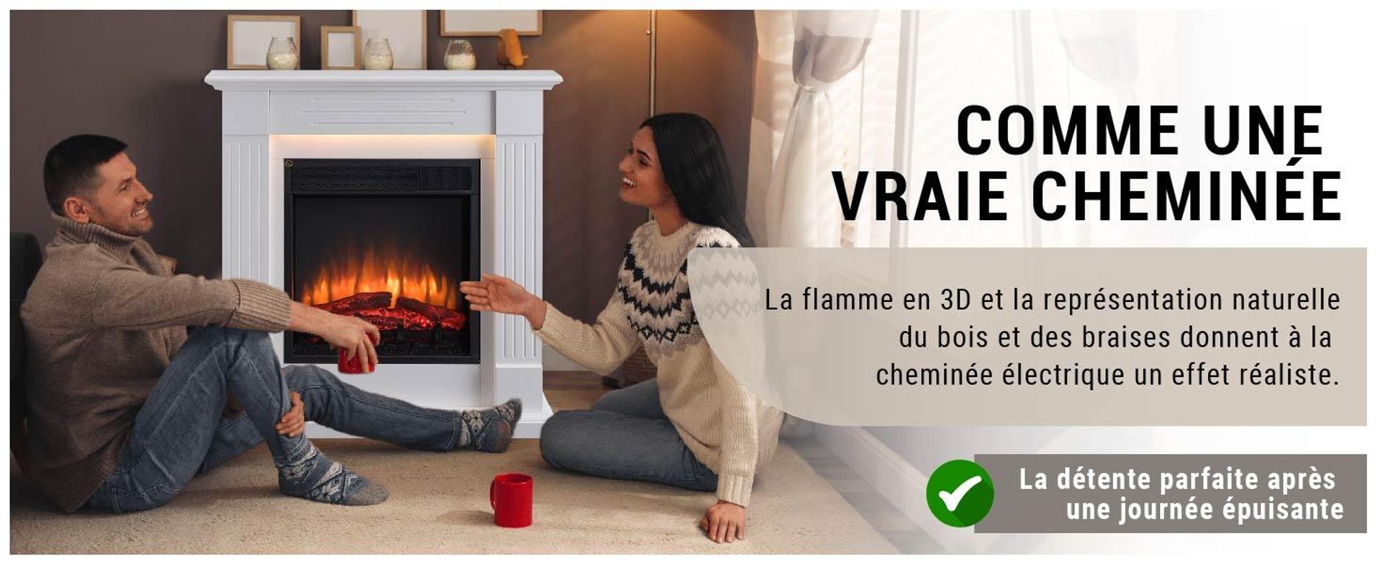 BALDERIA Ladina - Cheminée sur pied - blanc
