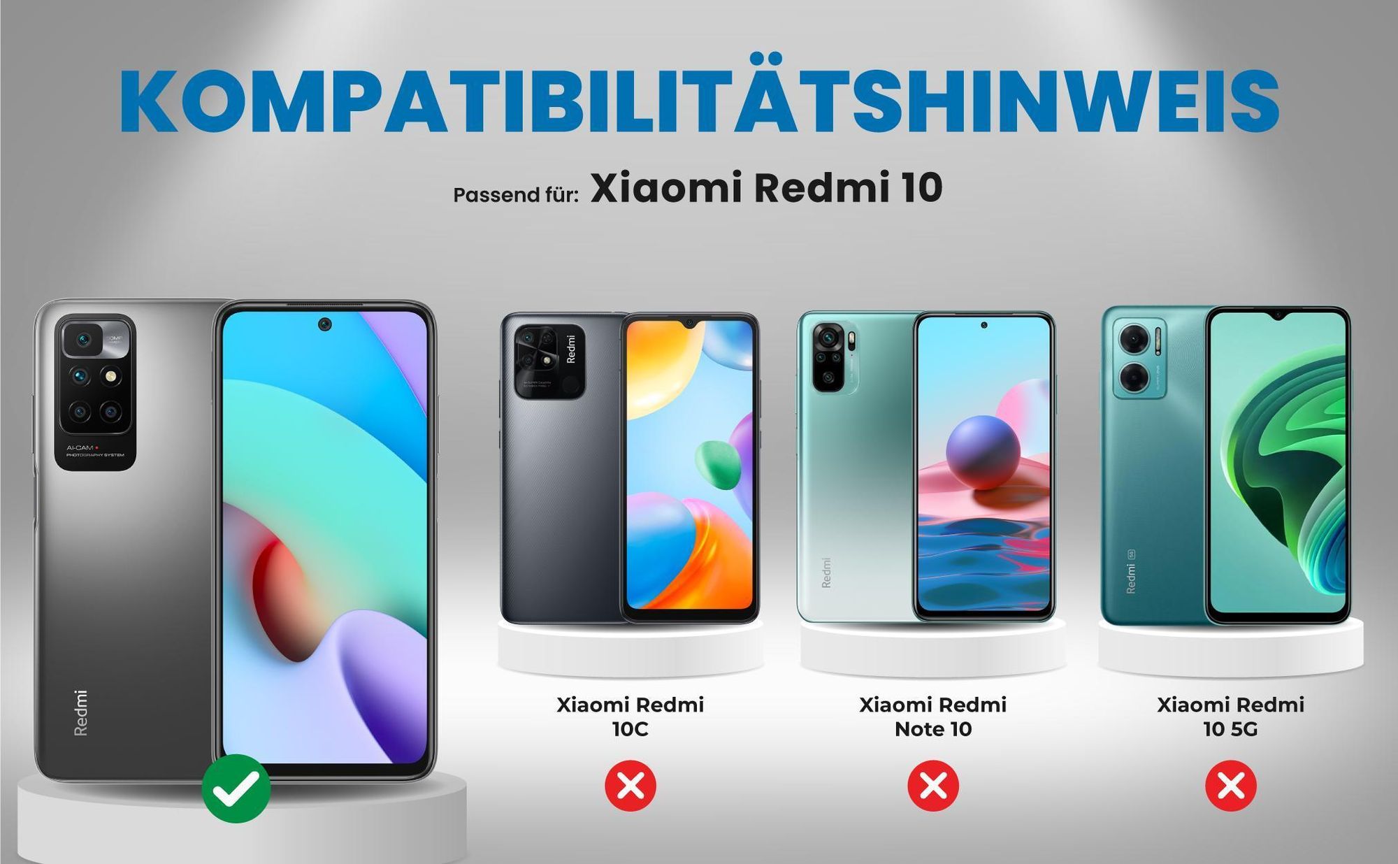 Kompatibilitätshinweise Hülle für Xiaomi Redmi 10