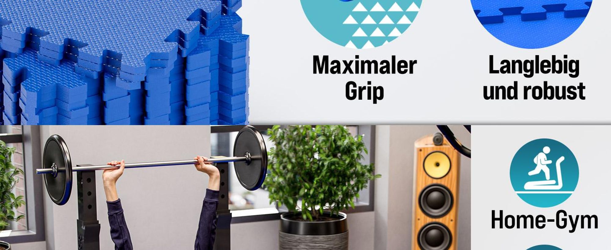 MONZANA Bodenschutzmatte für Fitness 8x