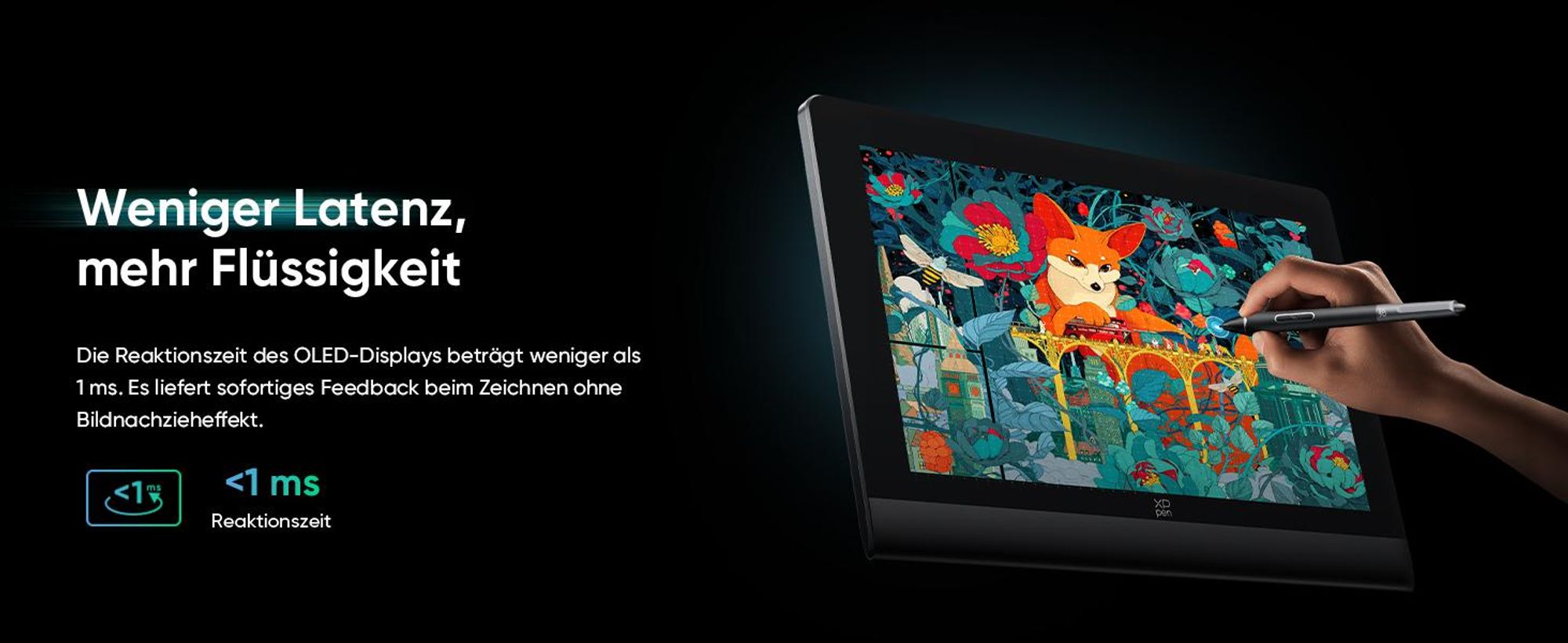XPPen Artist Ultra 16, Kabelgebunden, 5080 lpi, 344,2 x 193,6 mm, USB, 1 cm, Stift