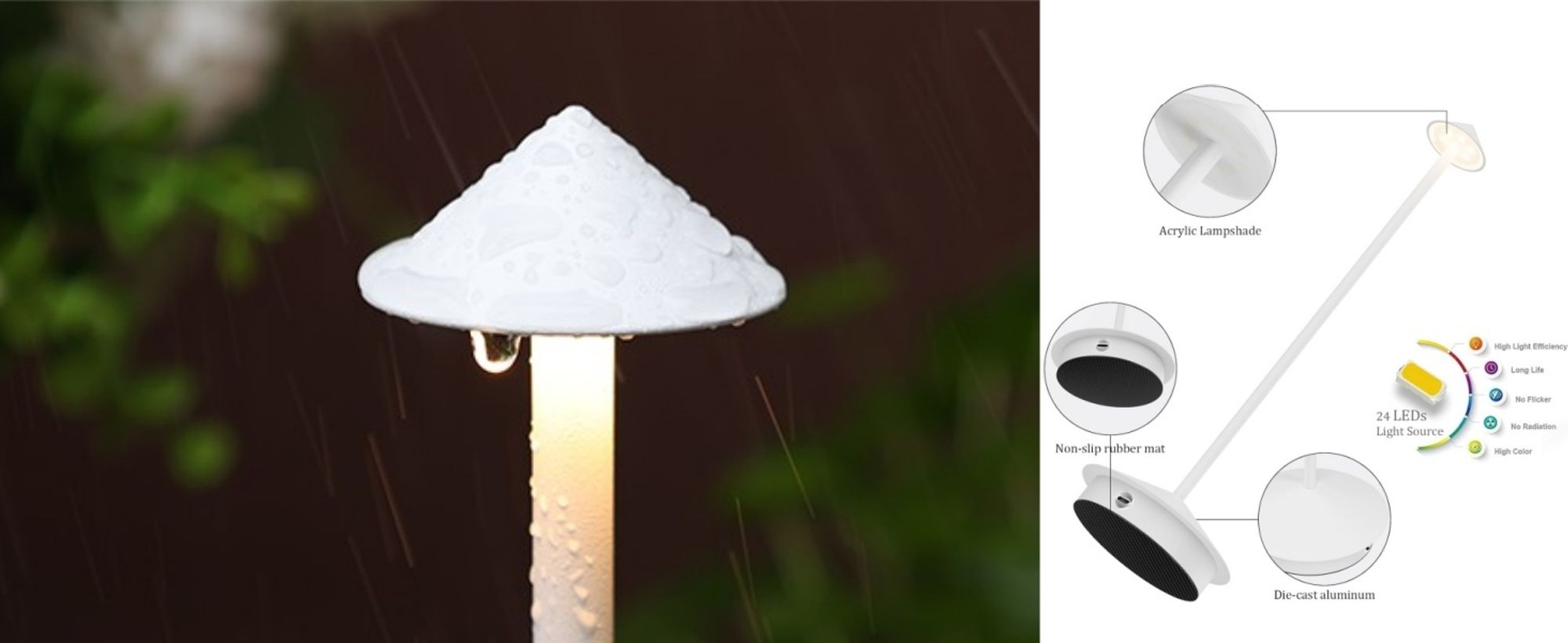 LED Nachttischlampe Kabellose Dimmbare LED Tischleuchte Tischlampe,Stufenloses Dimmen in drei Farben,Tragbare USB Aufladbar kabellose lampe,Weiß