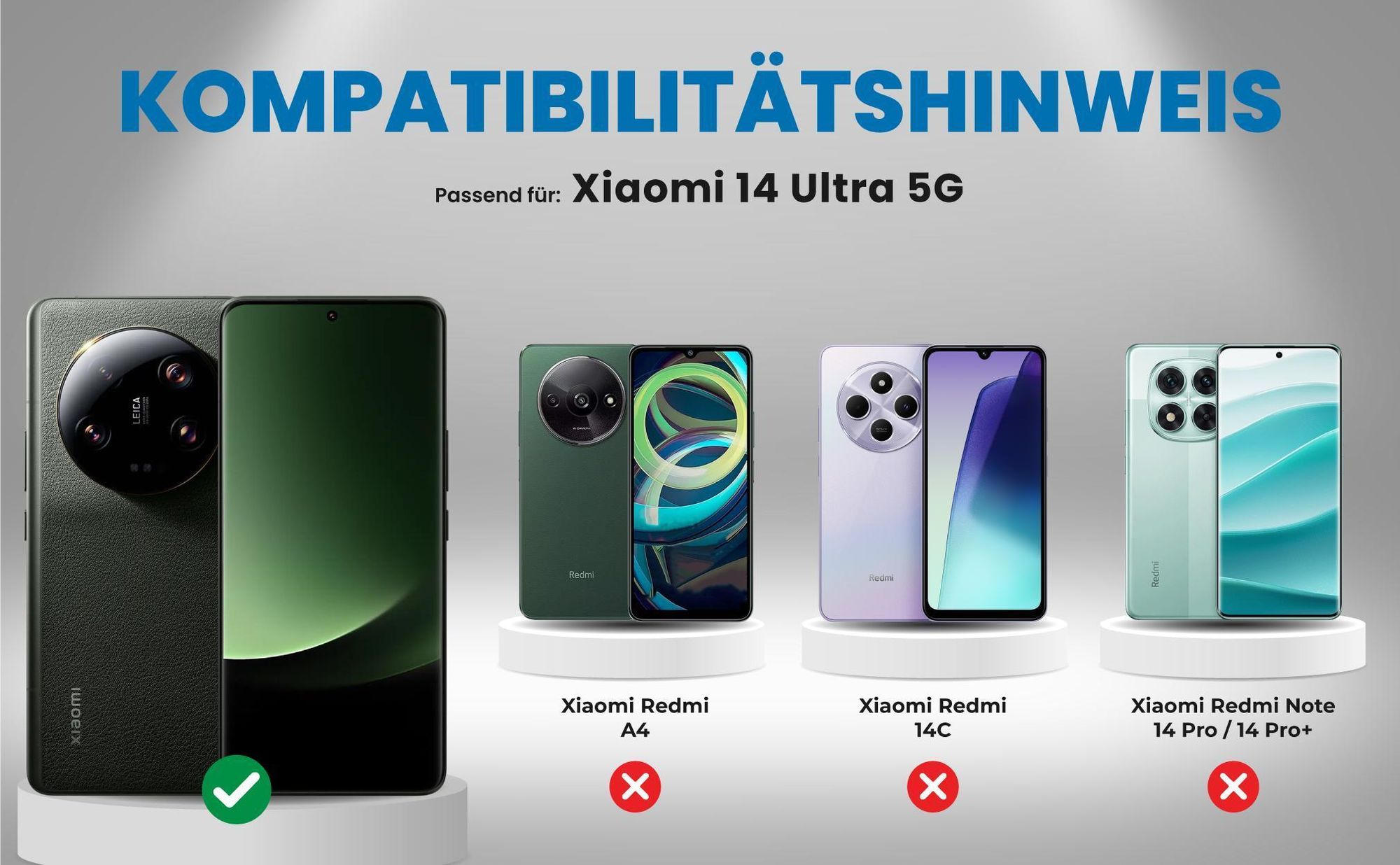 Kompatibilitätshinweise Hülle für Xiaomi 14 Ultra
