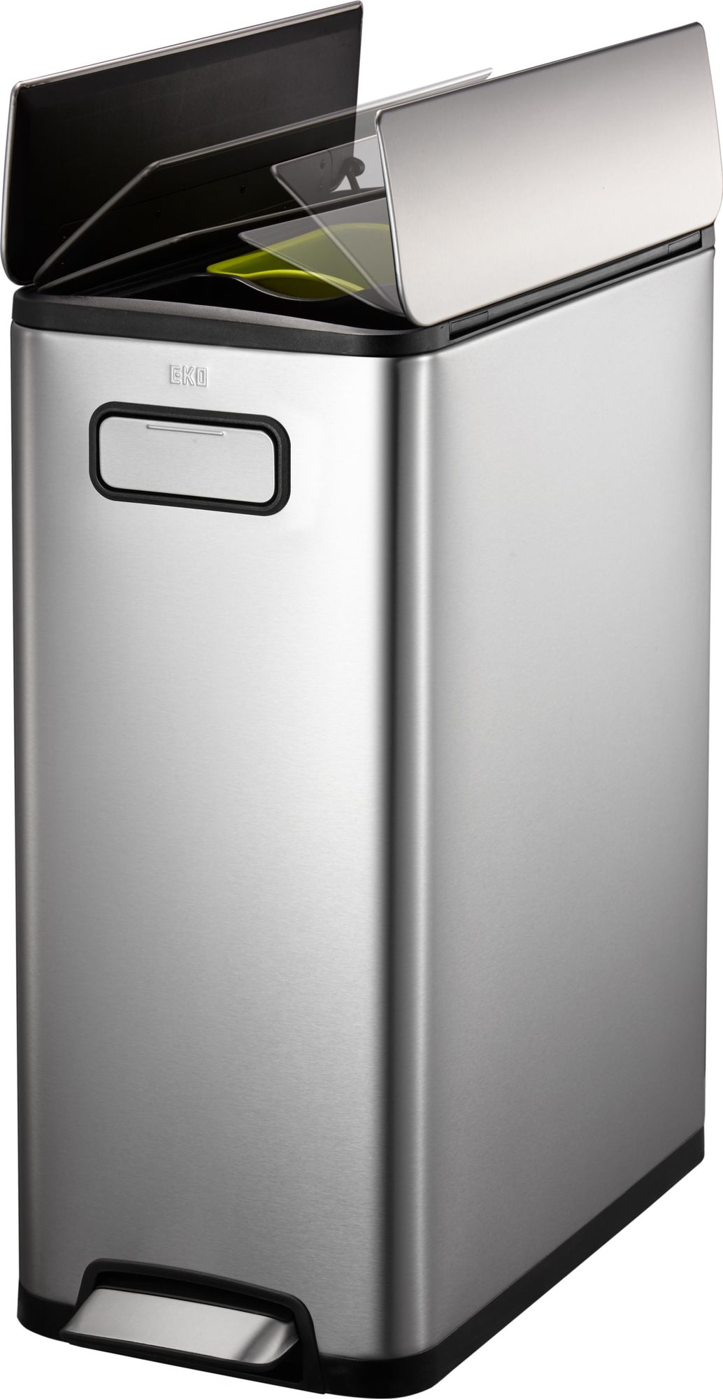 EKO - Ecofly pedaalemmer 20+20 liter - Stainless steel Plastic - Matt Edelstahl