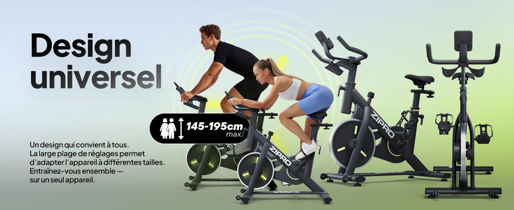 ZIPRO Vélo d'appartement Modo Application Bluetooth Vélo d'intérieur Vélo de fitness Vélo d'appartement Vélo de silencieux Entraînement cardio Seniors 110 kg Vélo d'entraînement Kinomap