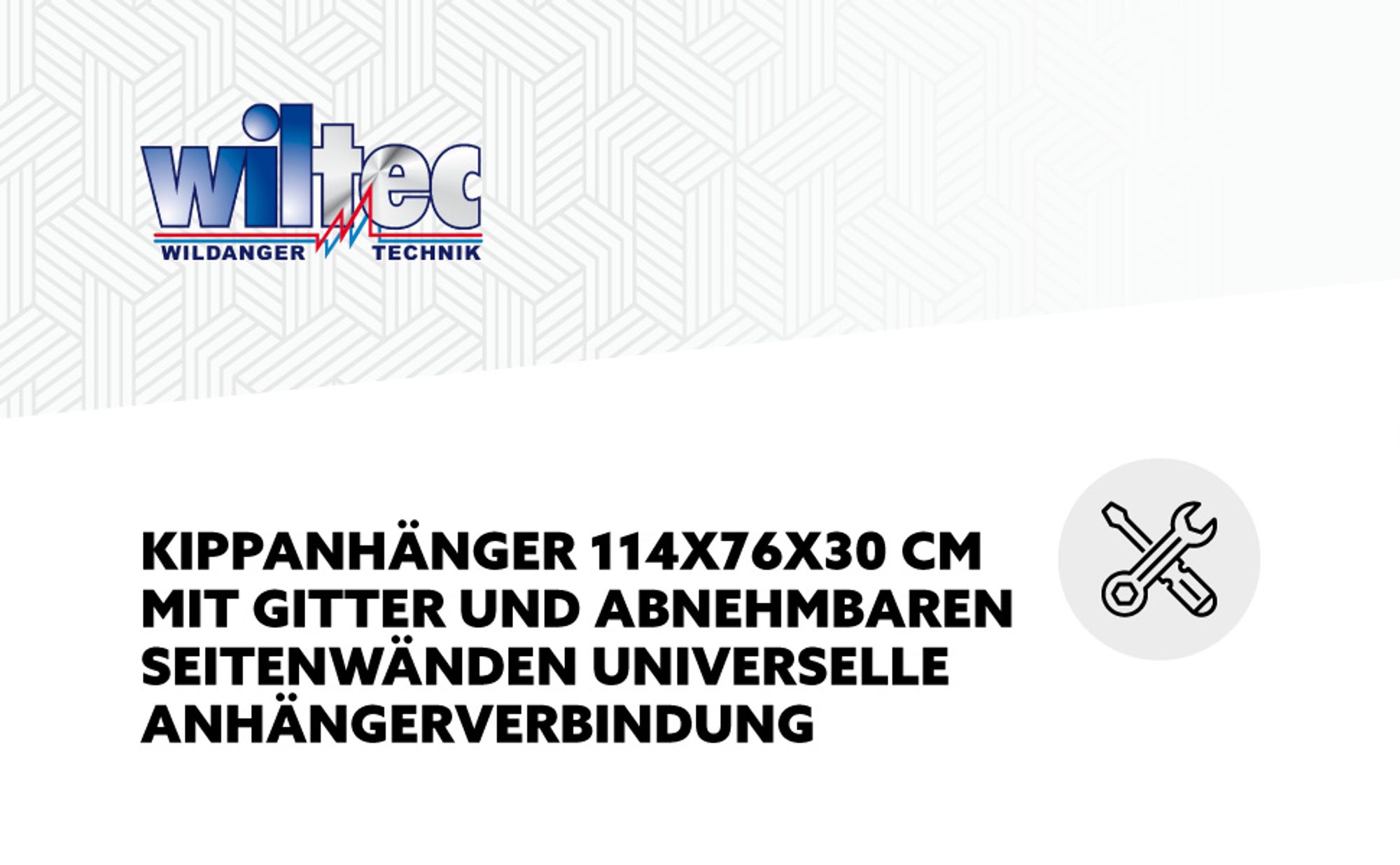 Wiltec Kippanhänger 166,5 x 77,5 x 106 cm 300 kg, Anhänger Kipper für Rasentraktor mit Gitter u. abnehmbaren Seitenwänden, Anhänger mit Kippfunktion