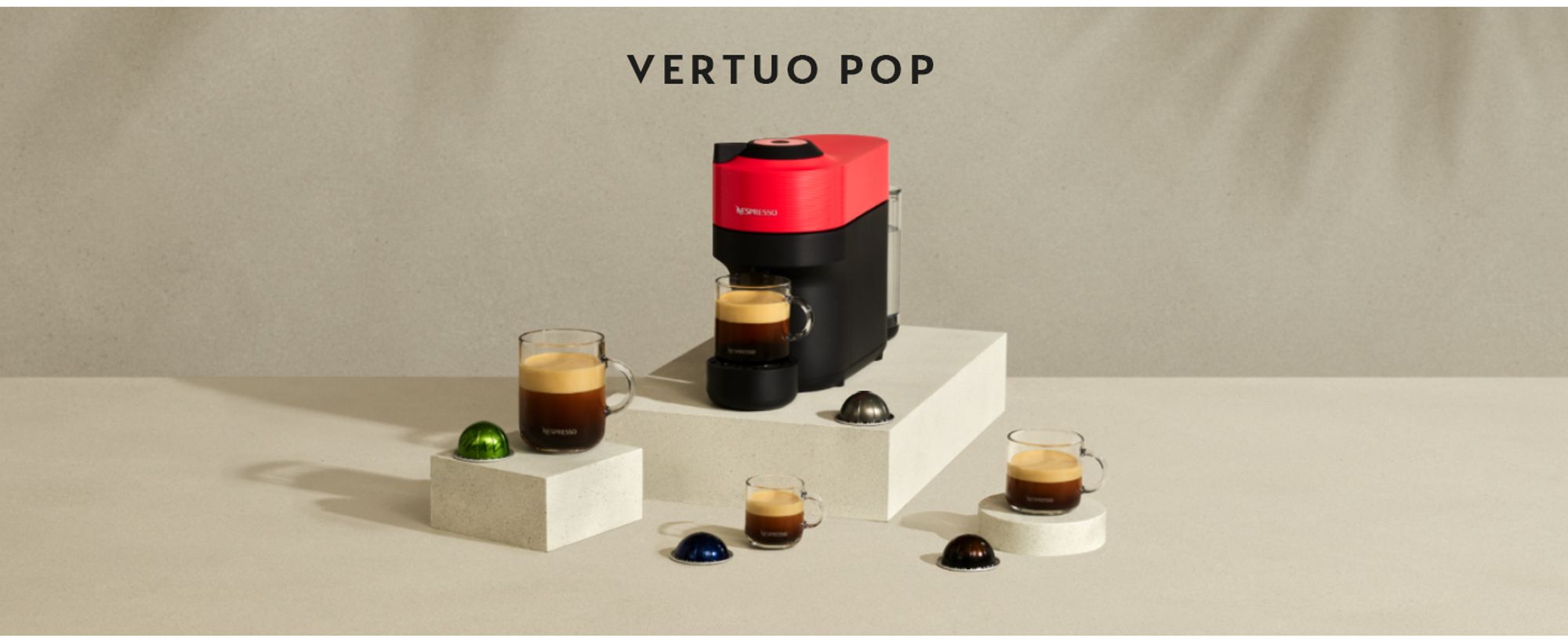 NESPRESSO VERTUO Pop | Kaffeekapselmaschine von Krups | Aqua Mint