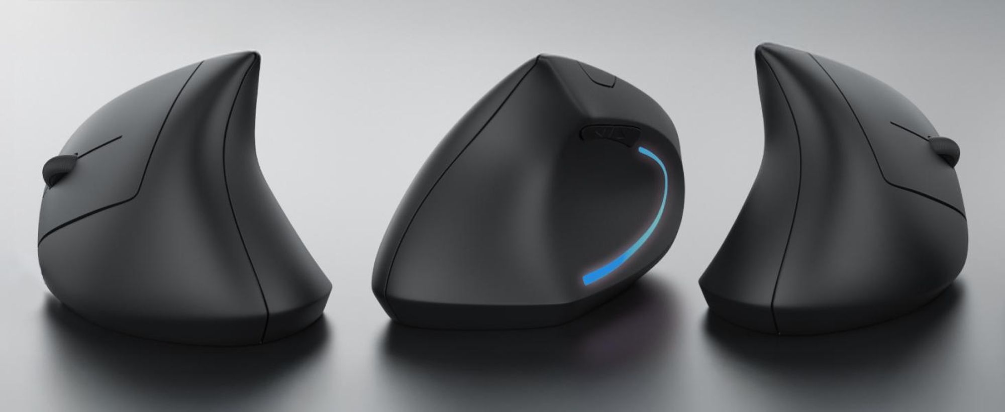 CSL ergonomische Maus Funk kabellos, vertikal, optisch, 2,4 GHz, Rechtshänder, 6 Tasten, 800–6400 DPI, USB-Nano-Empfänger, Plug-and-Play