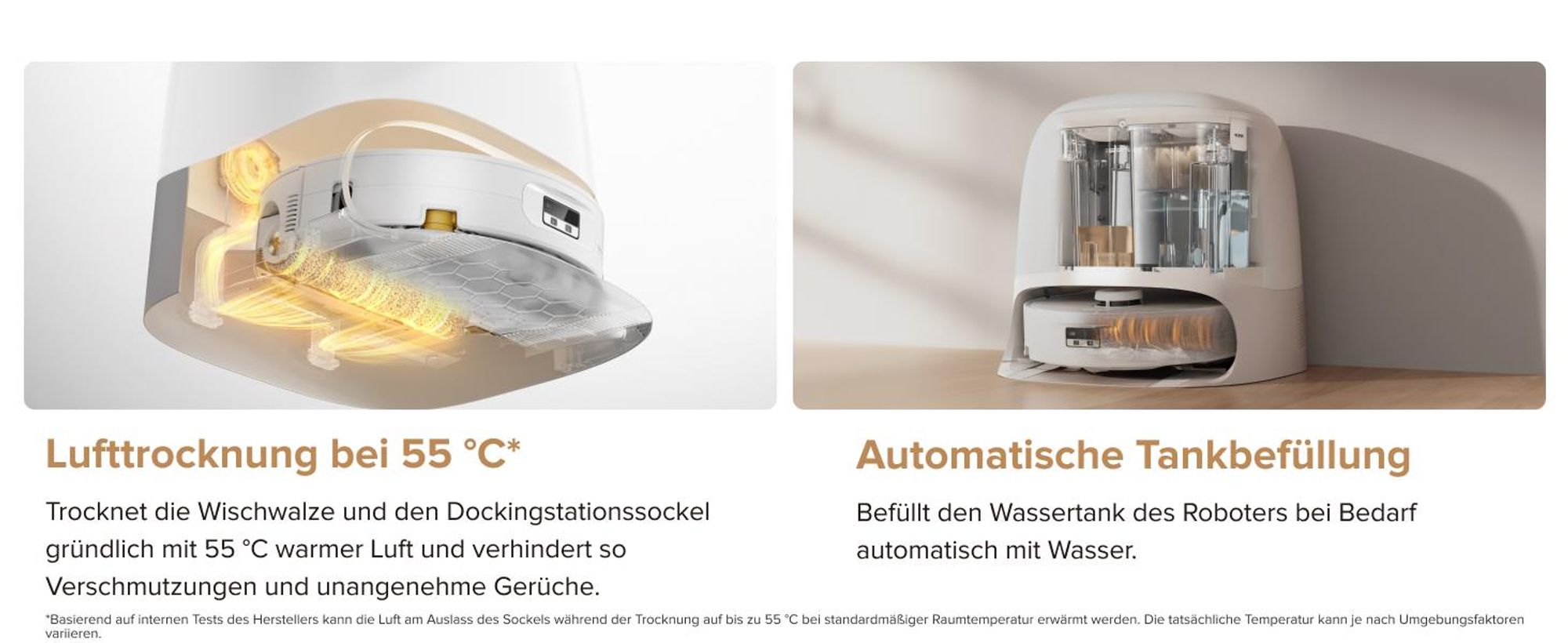 Roborock Qrevo Curv 2 Flow Staubsauger Roboter mit Wischfunktion, SpiraFlow-Wischwalze mit Selbstreinigung, 20.000 Pa, 75 °C Heißwasser-Moppwäsche
