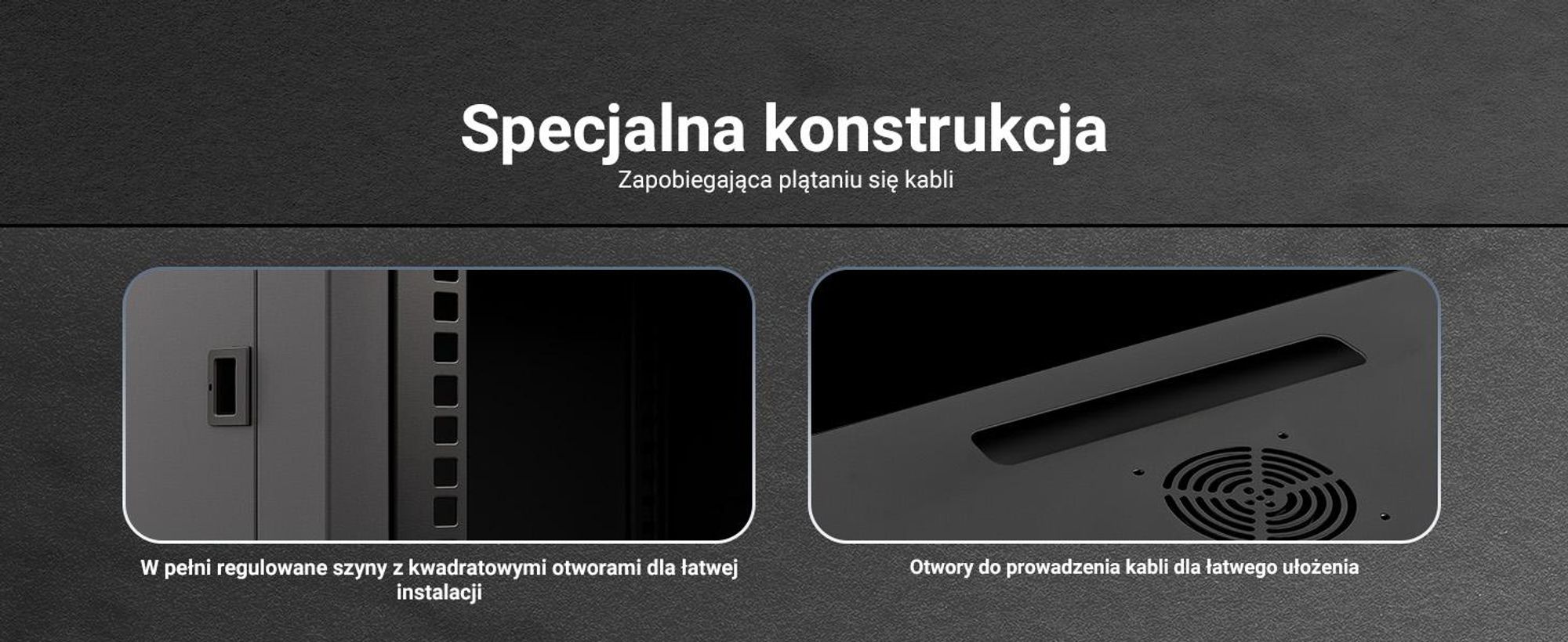 Extralink 19" 12U 530x400 szafa rack wisząca czarna