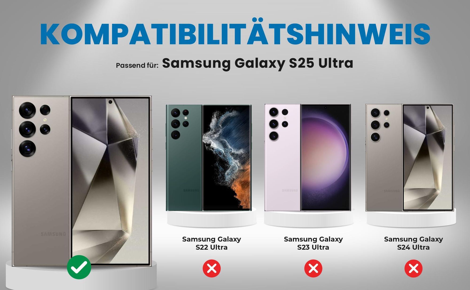 Kompatibilitätshinweise Hülle für Samsung Galaxy S25 Ultra