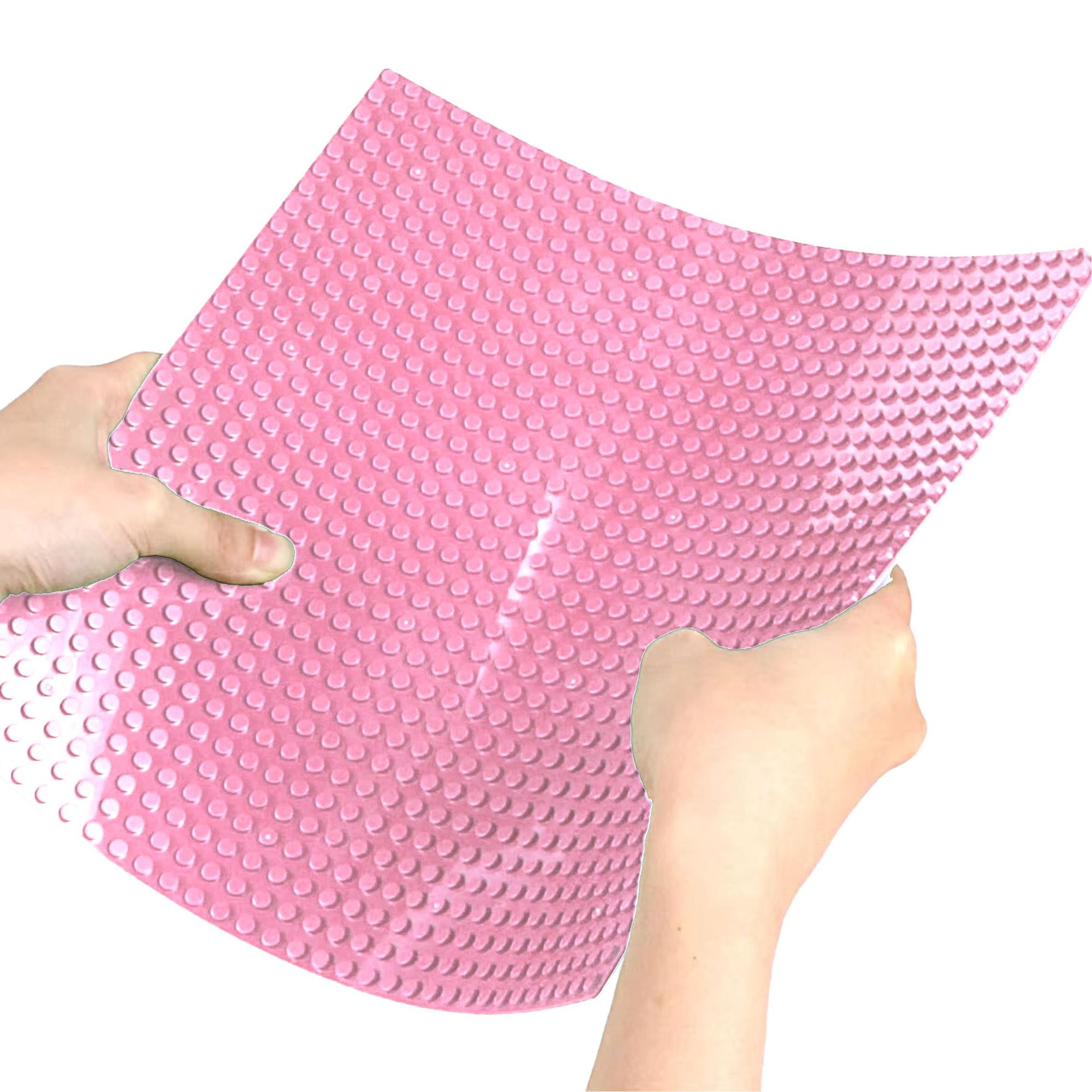 Bauplatte 32x32 Noppen, Grundplatte kompatibel mit gängigen Bausteinen, 25,5 x 25,5 cm, EVI KIDS, Rosa