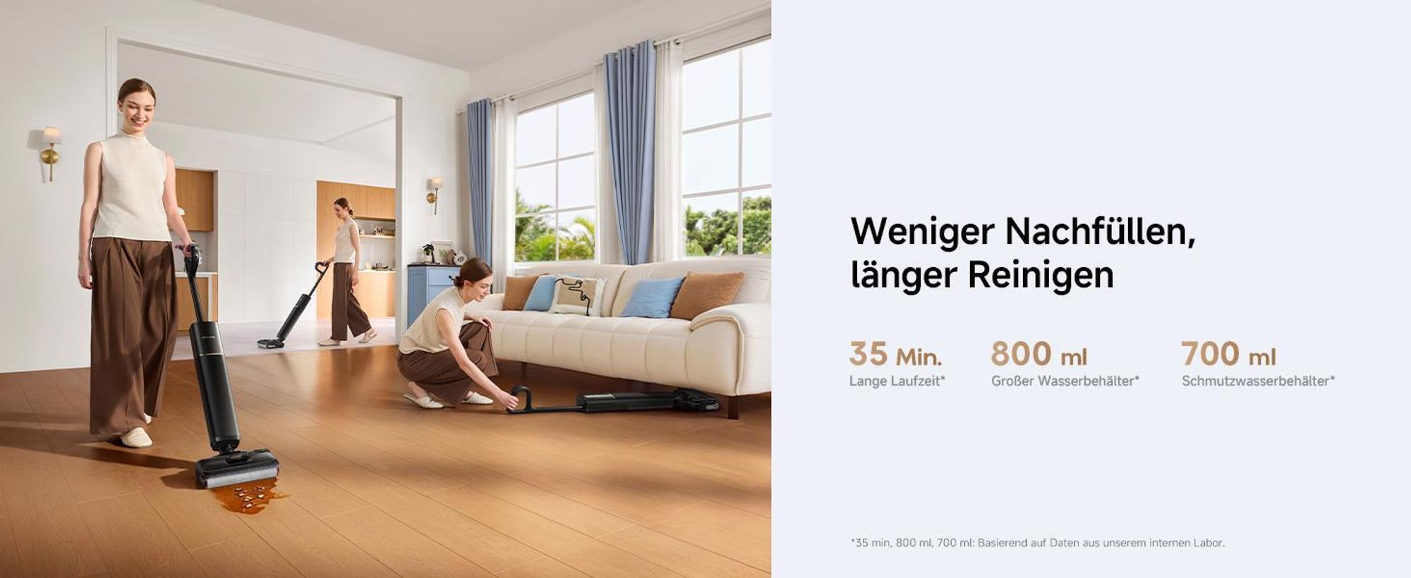 Dreame G12 Pro Flex-T Nass- und Trockensauger,23,000Pa Akku-Staubsauger,180° klappbar,entknotungsfrei,95°C Trocknung,60°C Heißwäsche,TangleCut,Schwarz