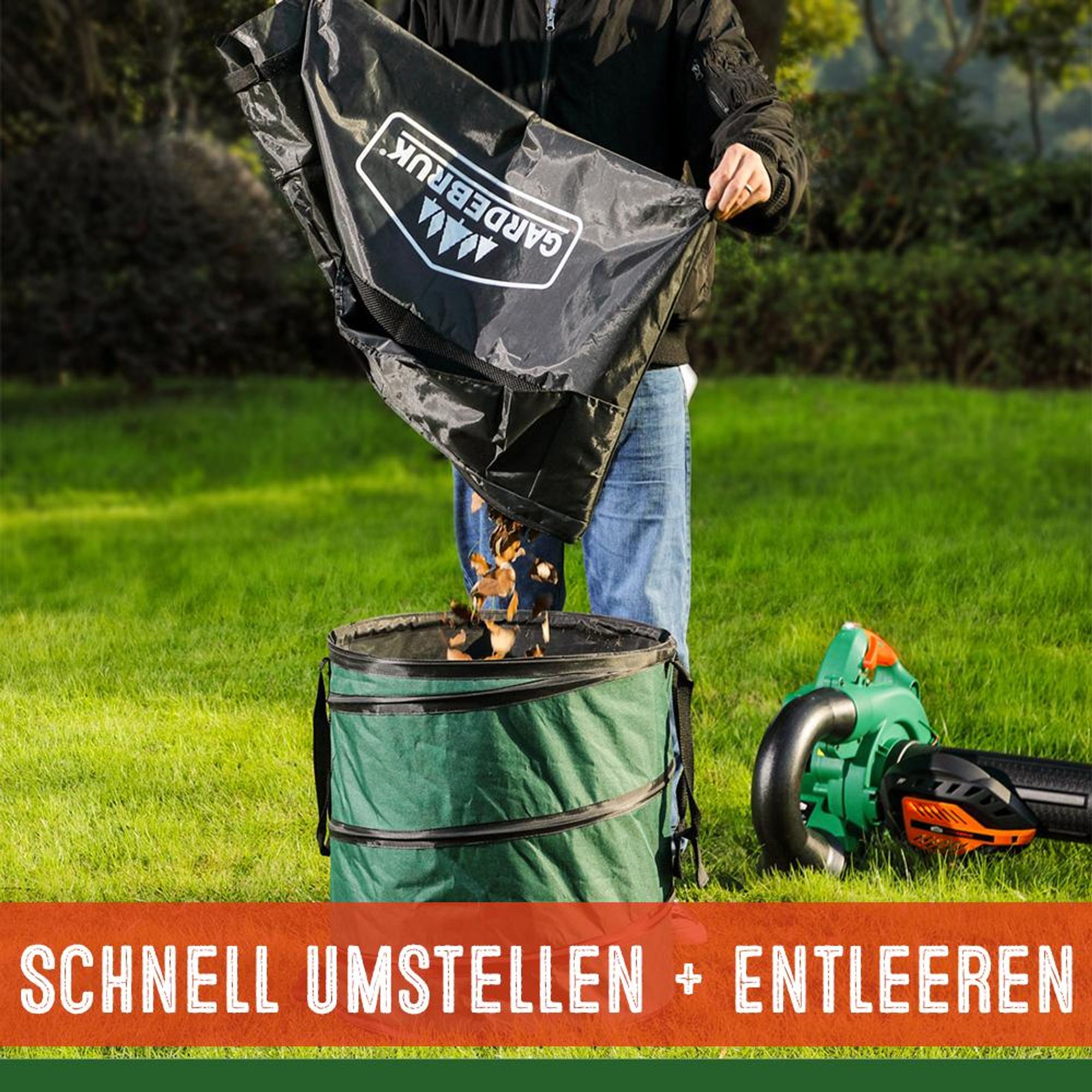 GARDEBRUK® Benzin Laubsauger Laubbläser und Häcksler 4 in 1