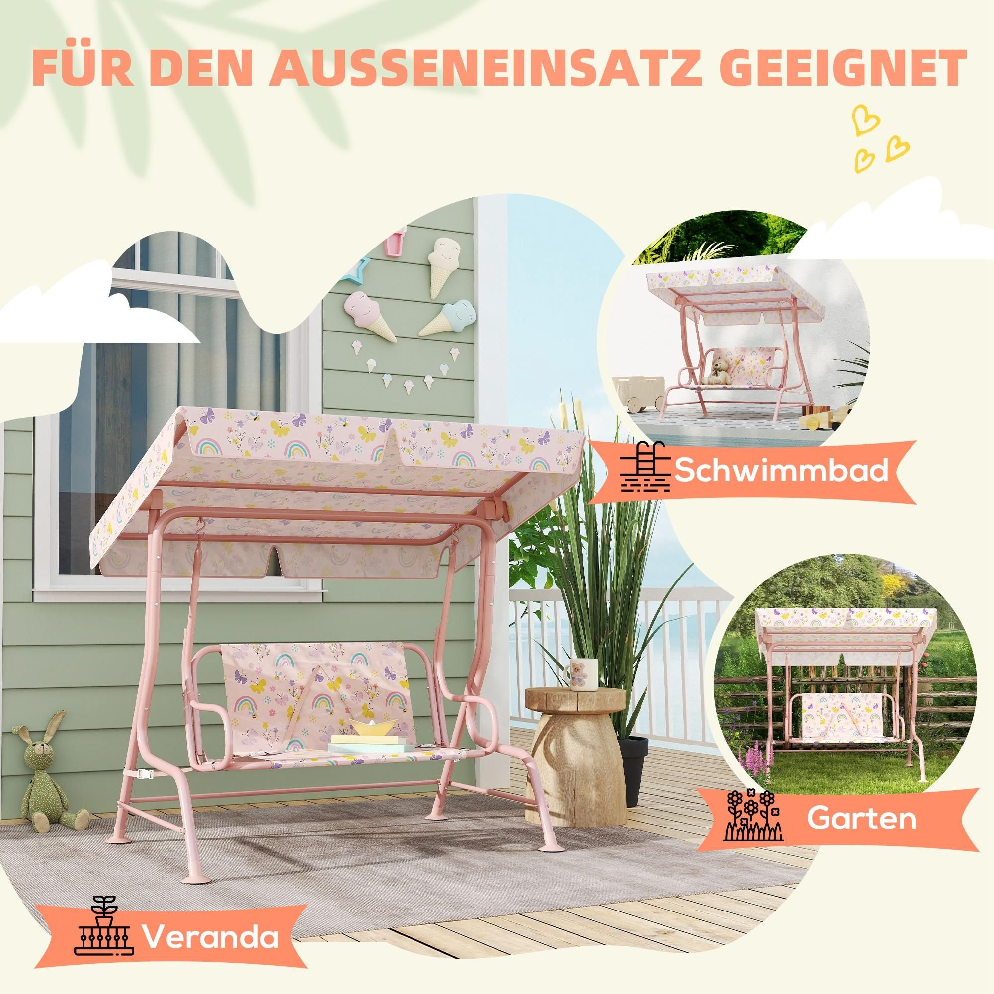 Kinder Stahlrahmen Balkon