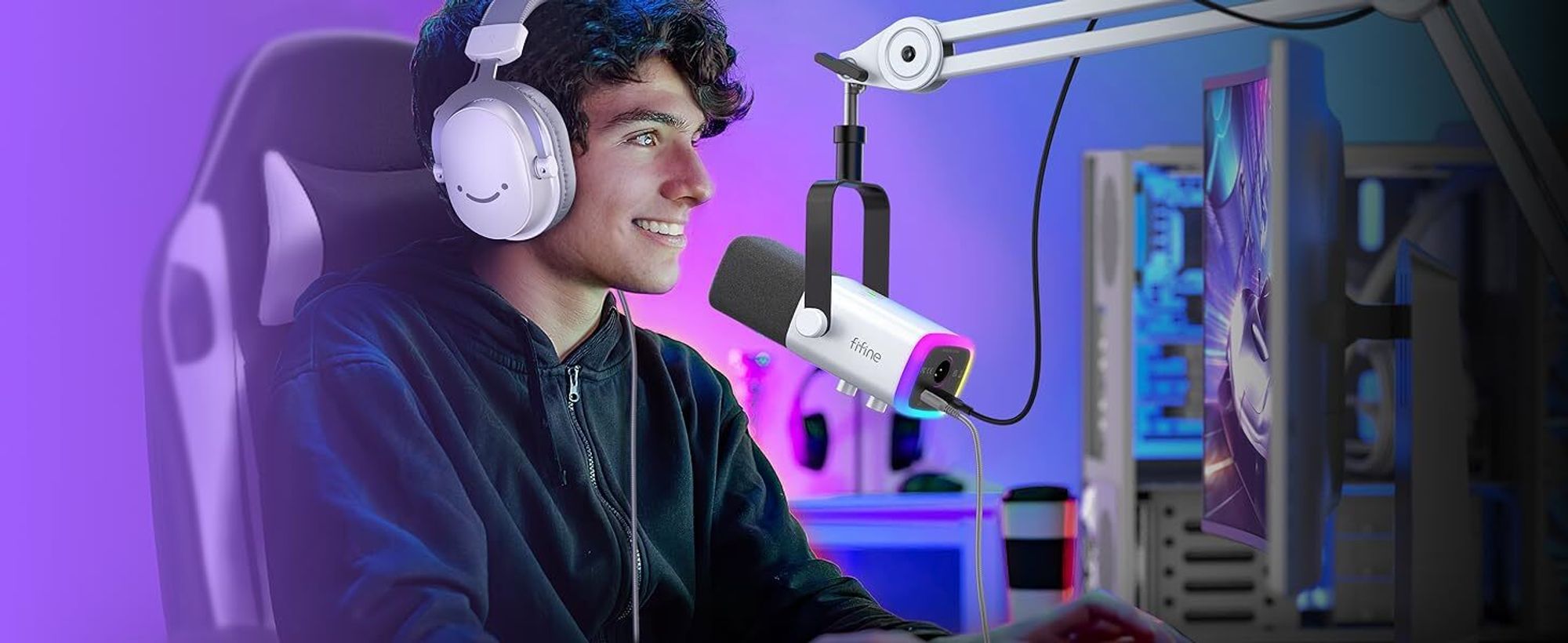 FIFINE XLR-Studiomikrofon USB Podcast Mikrofon PC Dynamisches Mikrofon für Aufnahme