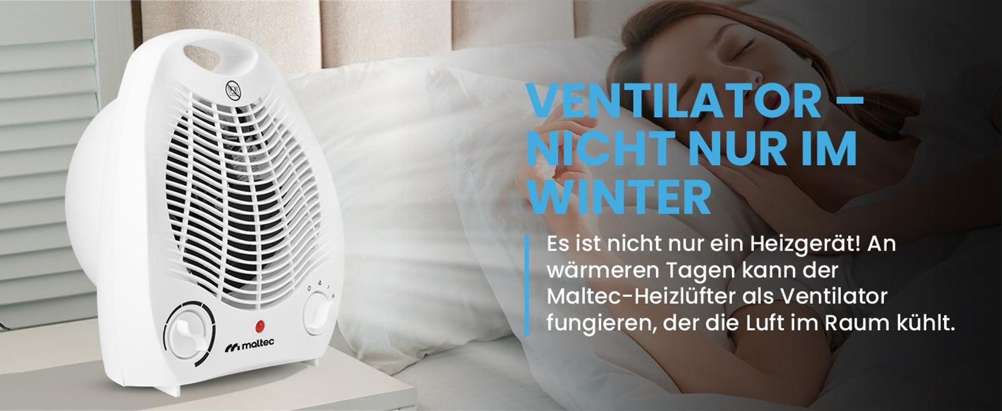 Elektrischer Heizgebläse Temperaturregelung mit Überhitzungsschutz 2000W