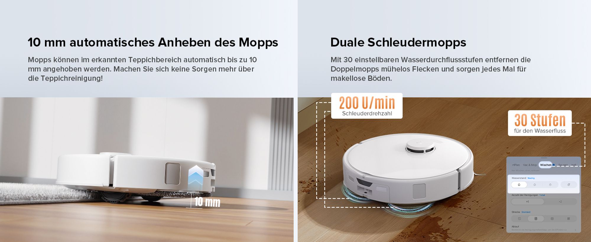 Roborock Qrevo Edge S5A Staubsauger Roboter 18.500 Pa(Upgrade von S8 Pro Ultra), 75℃ Heißwasser-Moppwäsche, Dual Anti-Tangle, FlexiArm Design™ Schwarz