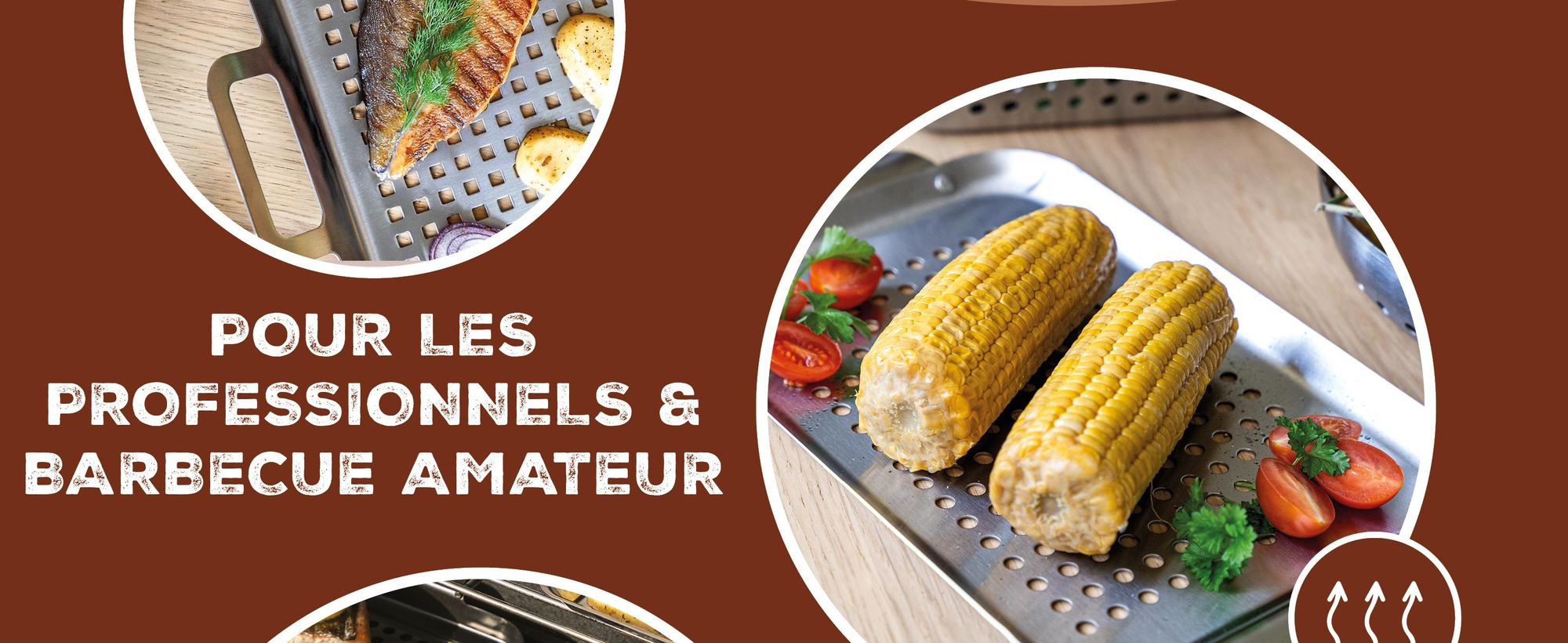 Grillplatte in der Küche mit Gemüse