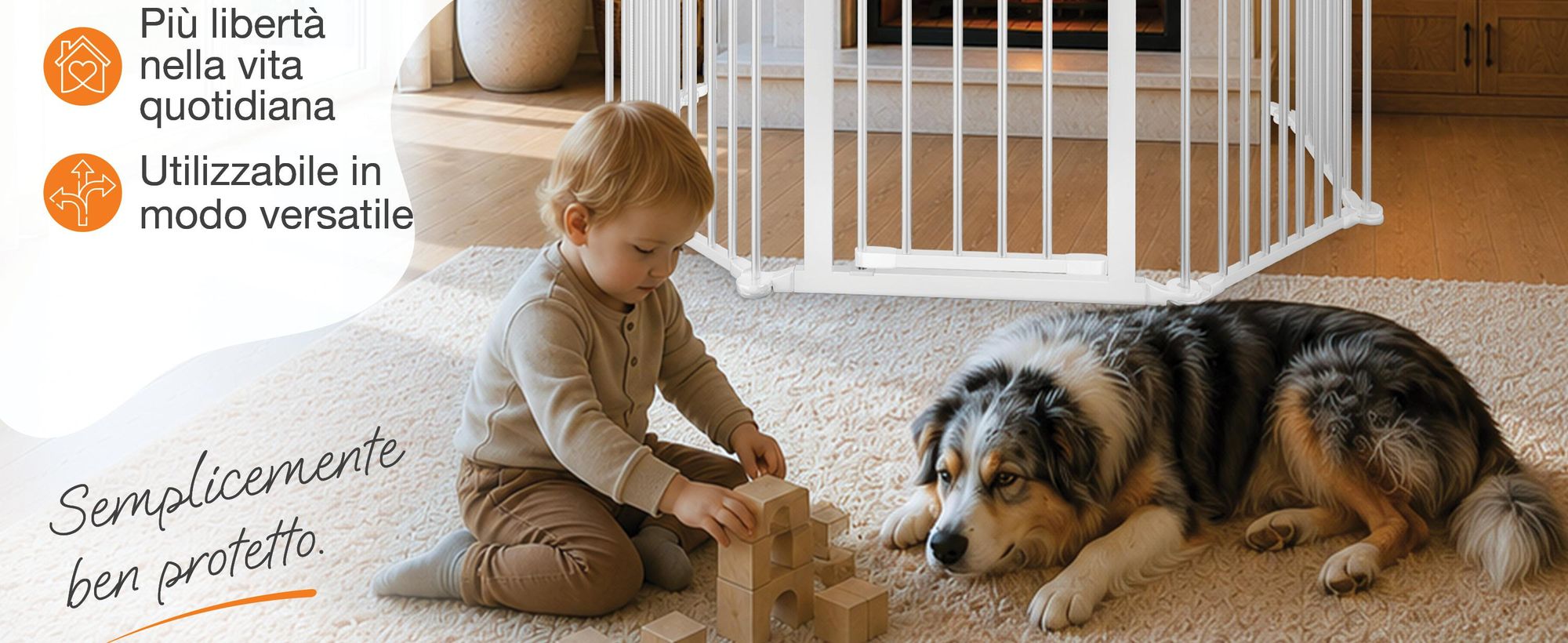 Griglia di protezione per camini ELONEO, alta 75 cm, griglia di sicurezza in metallo con chiusura di sicurezza, protezione per bambini, barriera per scale, porta scorrevole, recinto per cani