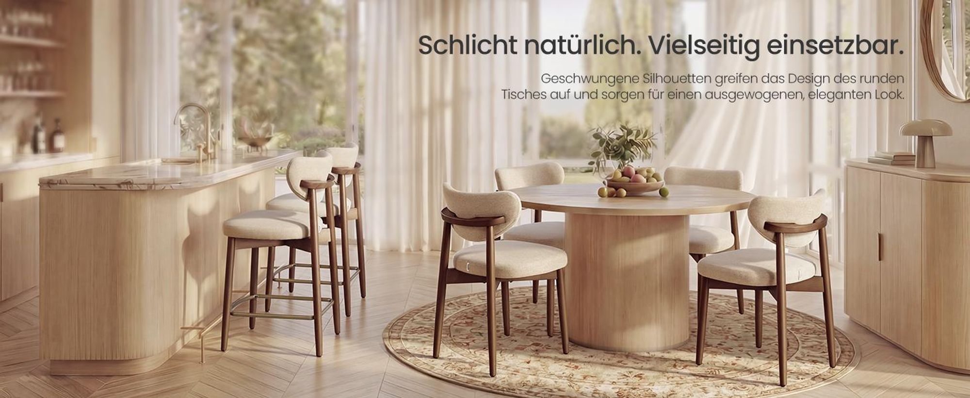 VASAGLE Barhocker 2er Set in Leinenoptik, mit Rückenlehne und Massivholzbeinen, 50 x 51,5 x 95,5 cm, Hellbeige