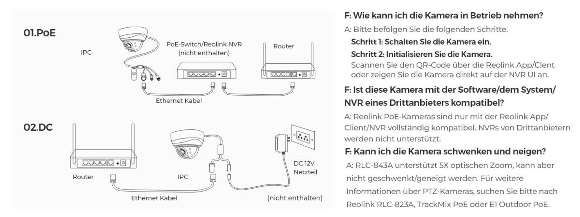 Reolink RLC-843A, 4K 8MP IK10 Vandalenschutz PoE Überwachungskamera, 5X optischem Zoom, Farbnachtsicht, Smarte Erkennung, 2-Wege-Audio, IP67, Sirene