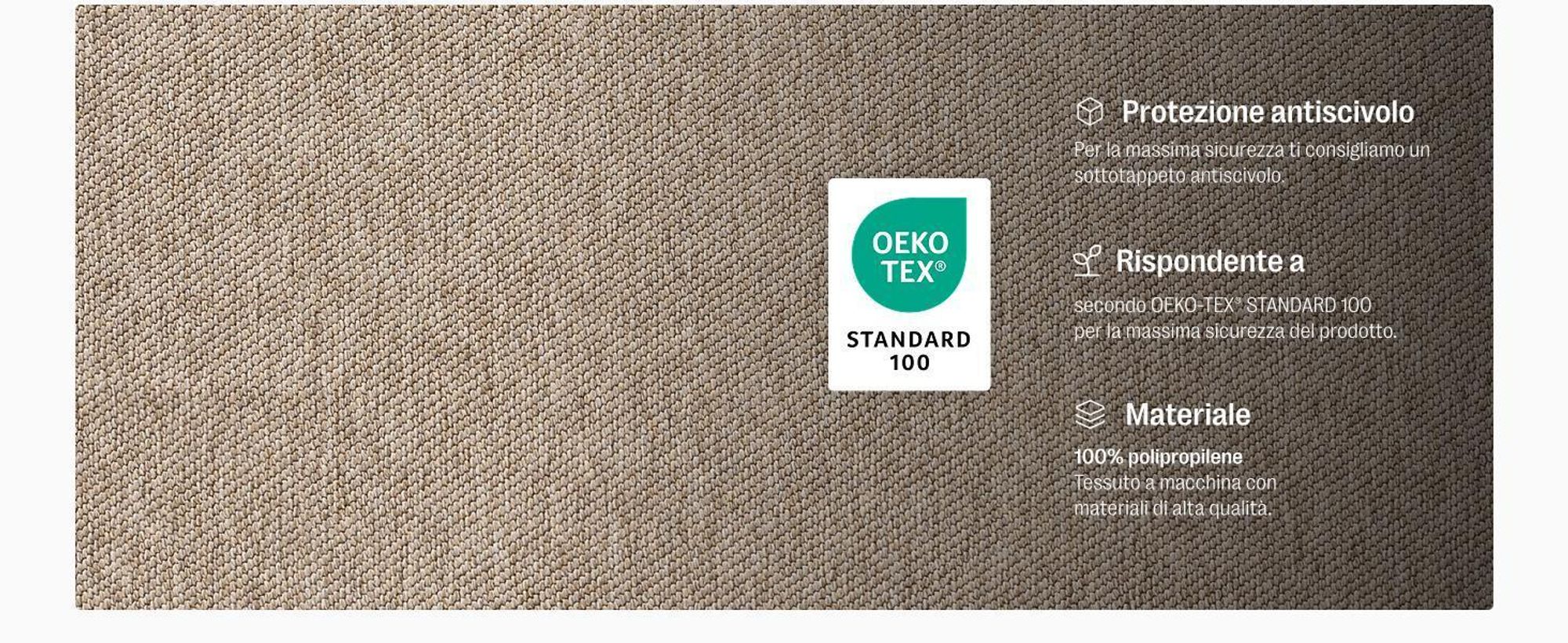 benuta tappeto da interno ed esterno Iowa Taupe 300x300 cm soggiorno quadrato tinta unita moderno pelo corto scandinavo