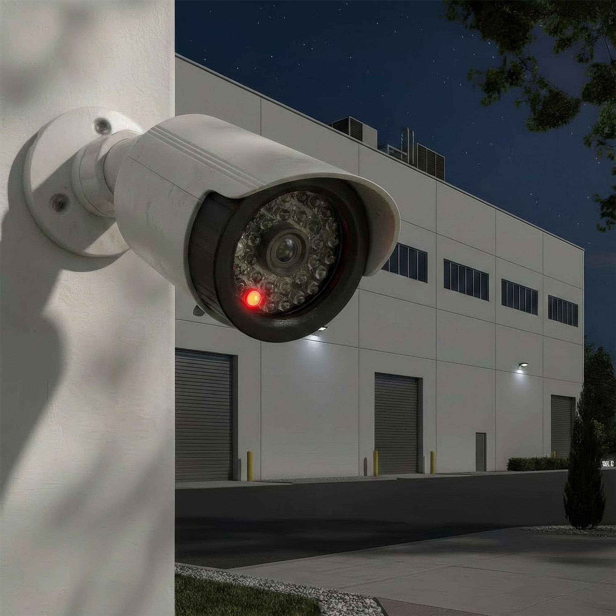 Attrappe einer Röhrenkamera IR-LEDs weiß Stromversorgung 2xAA (nicht im Lieferumfang enthalten) ABS IR1800 W