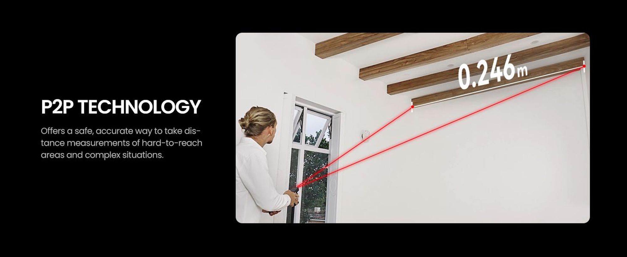 MiLESEEY D9 Pro Telemetro Laser con Touchscreen IPS Tecnologia P2P App